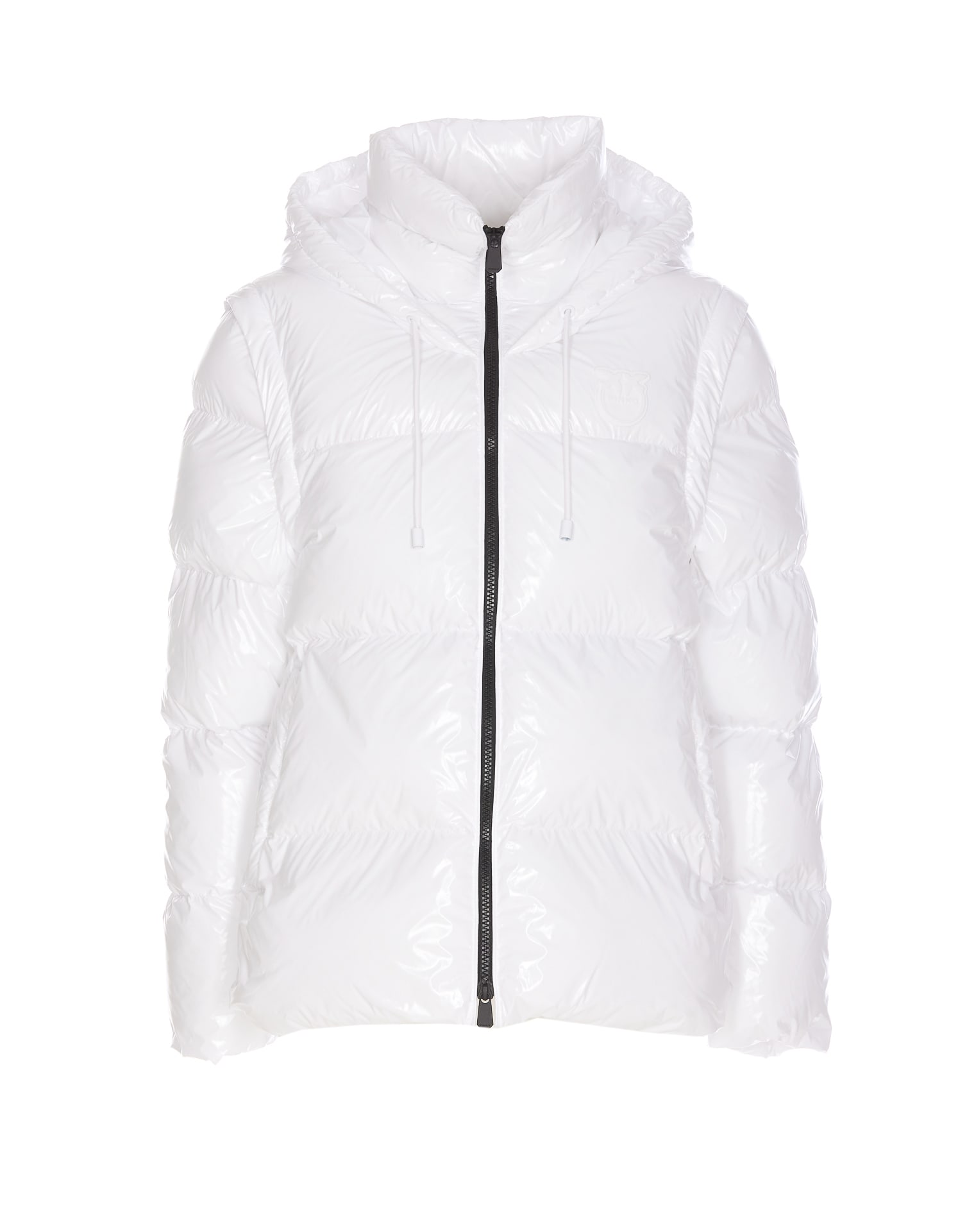 Shop Pinko Indice Glossy Down Jacket In White