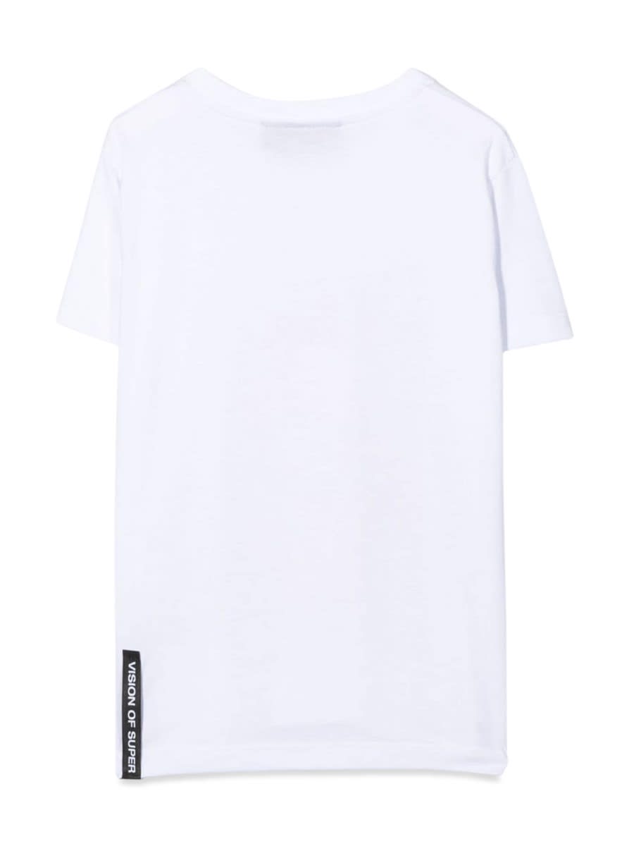 Shop Vision Of Super Rock Mouth Print In White