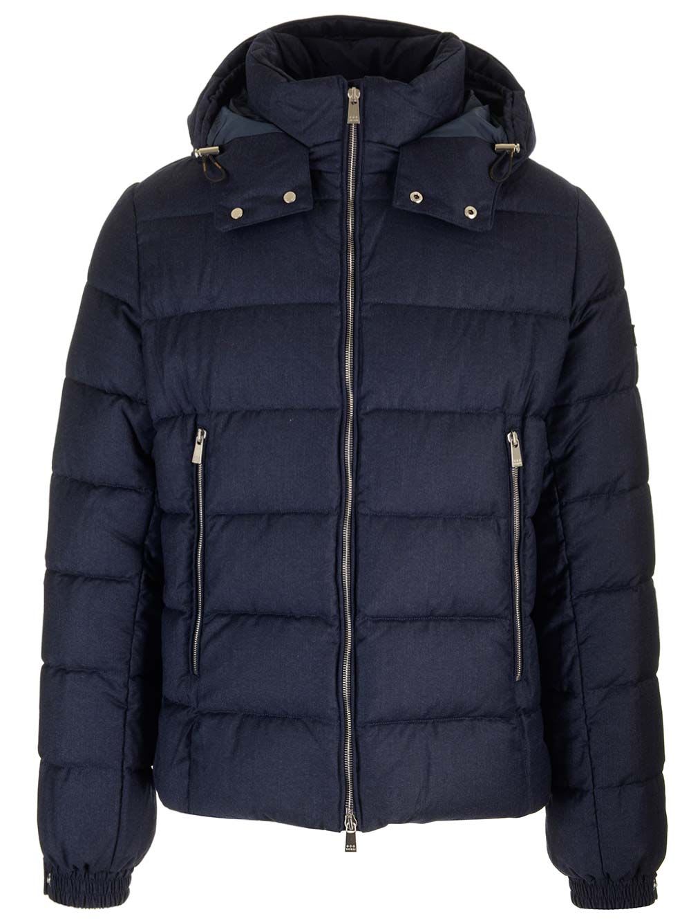 domiziano Down Jacket In Wool And Silk