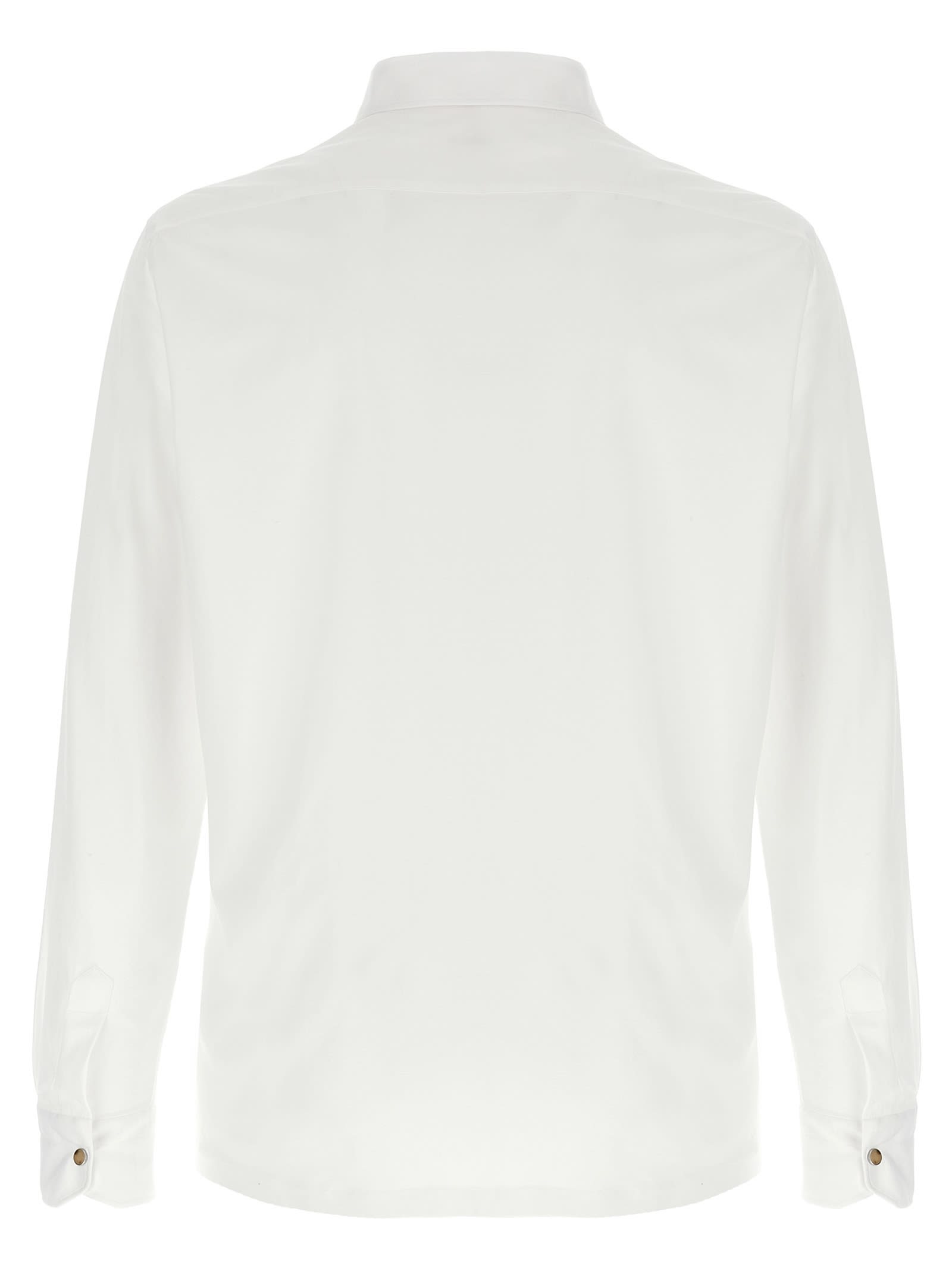 Shop Kiton Positano Polo Shirt In White
