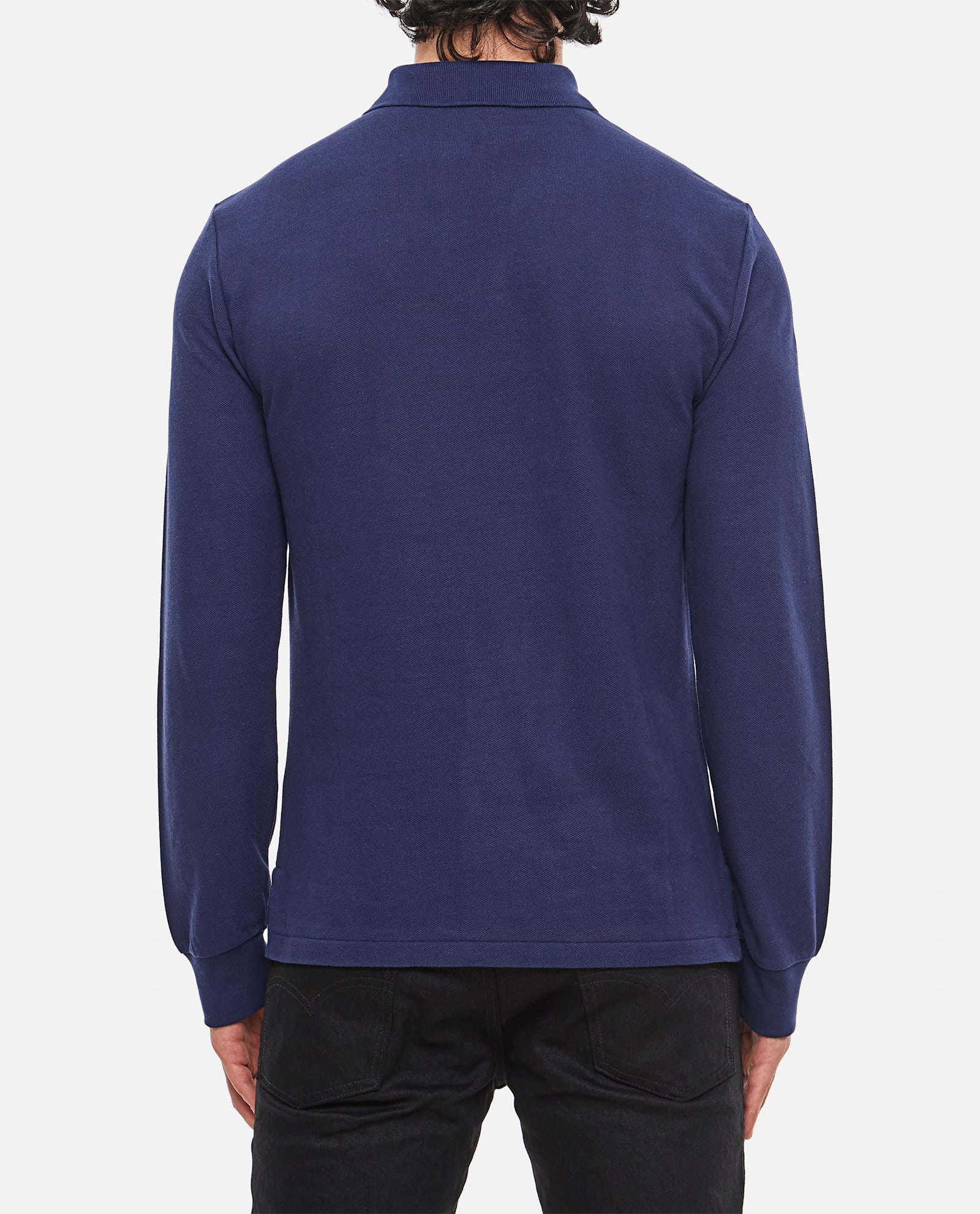 Polo Ralph Lauren Long-sleeved Polo Shirt With Classic Collar In Blue