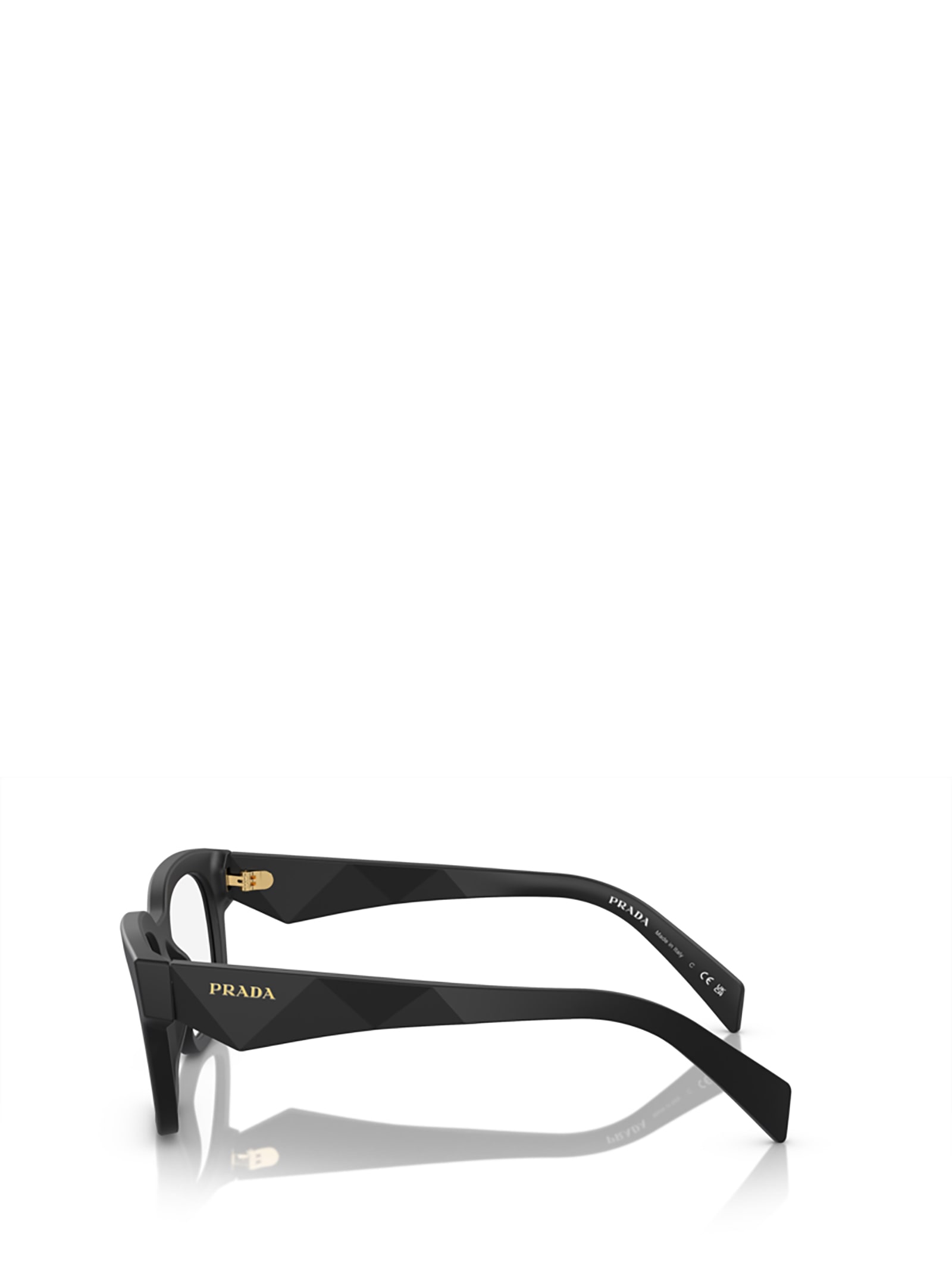 Shop Prada Pr A10v Matte Black Glasses
