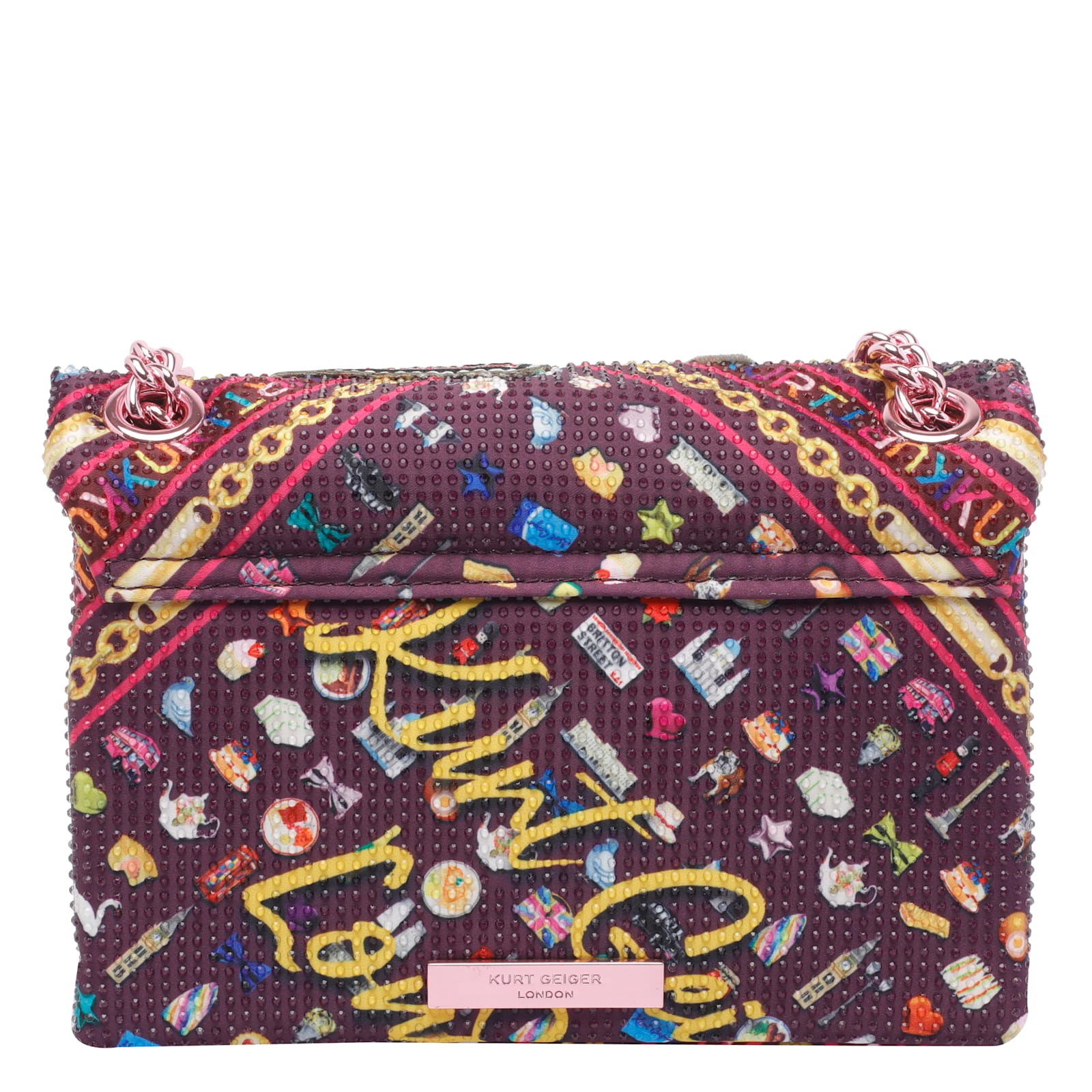 Kurt Geiger Mini Leather Kensington Crossbody Bag In Brown
