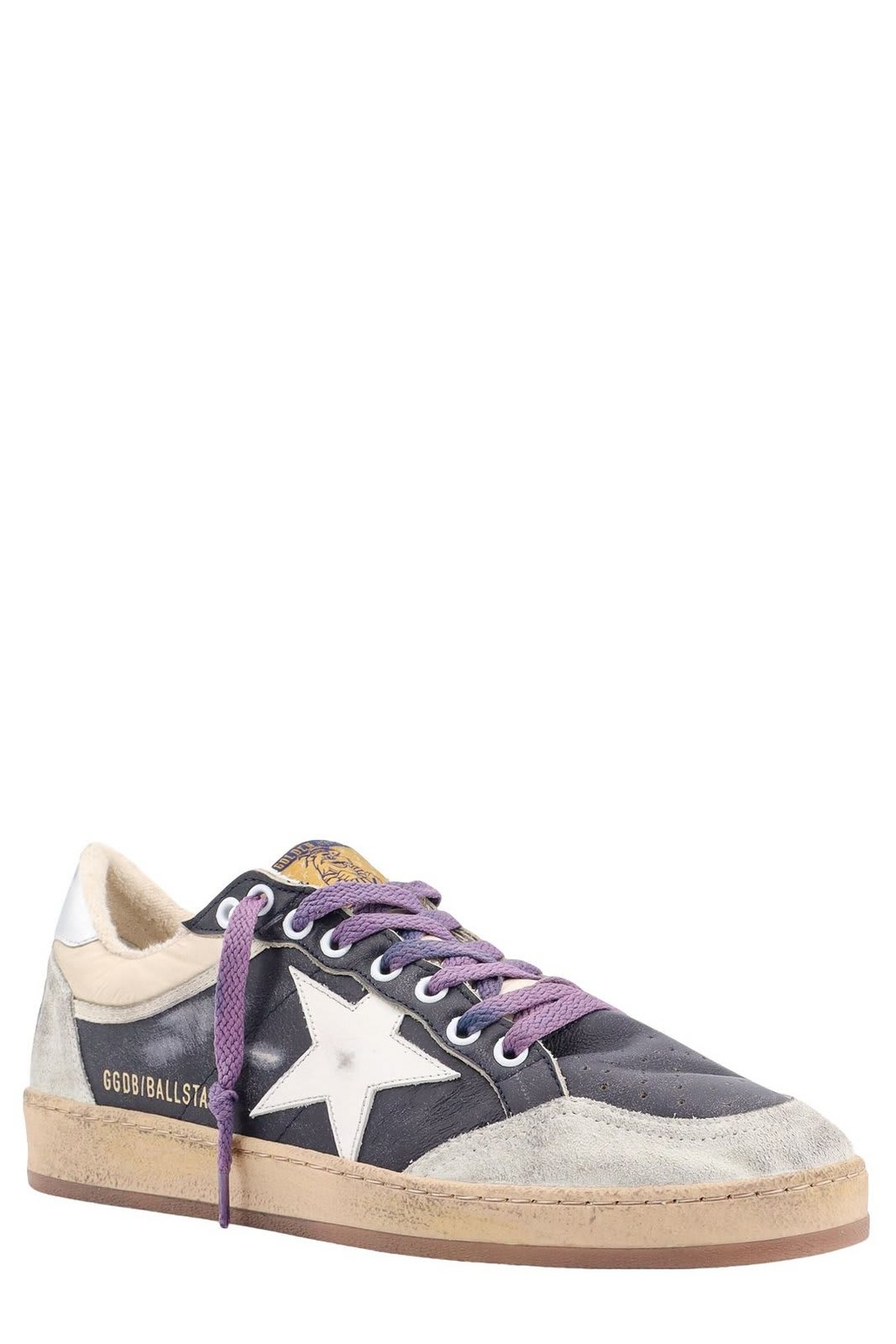 Shop Golden Goose Ball Star Low-top Sneakers In Eclipse Beige/white/ice/silver