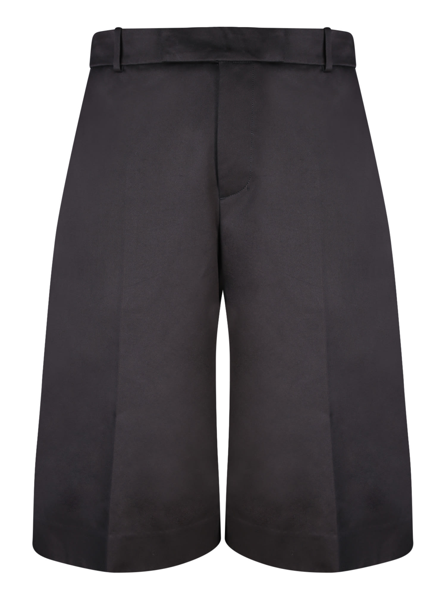 Shop Alexander Mcqueen Baggy Black Shorts