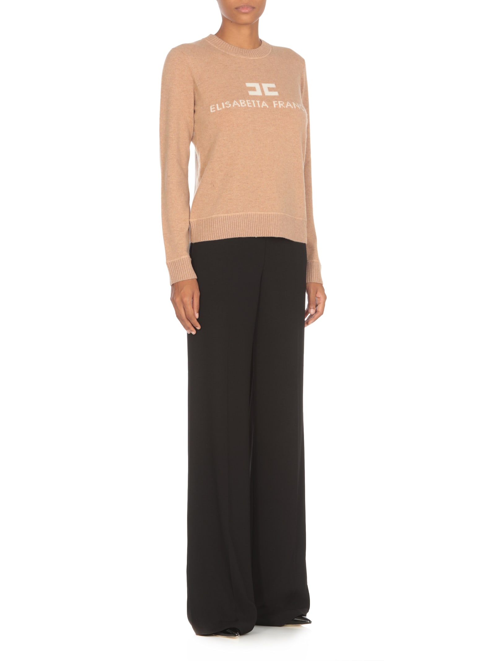 Shop Elisabetta Franchi Sweater With Logo