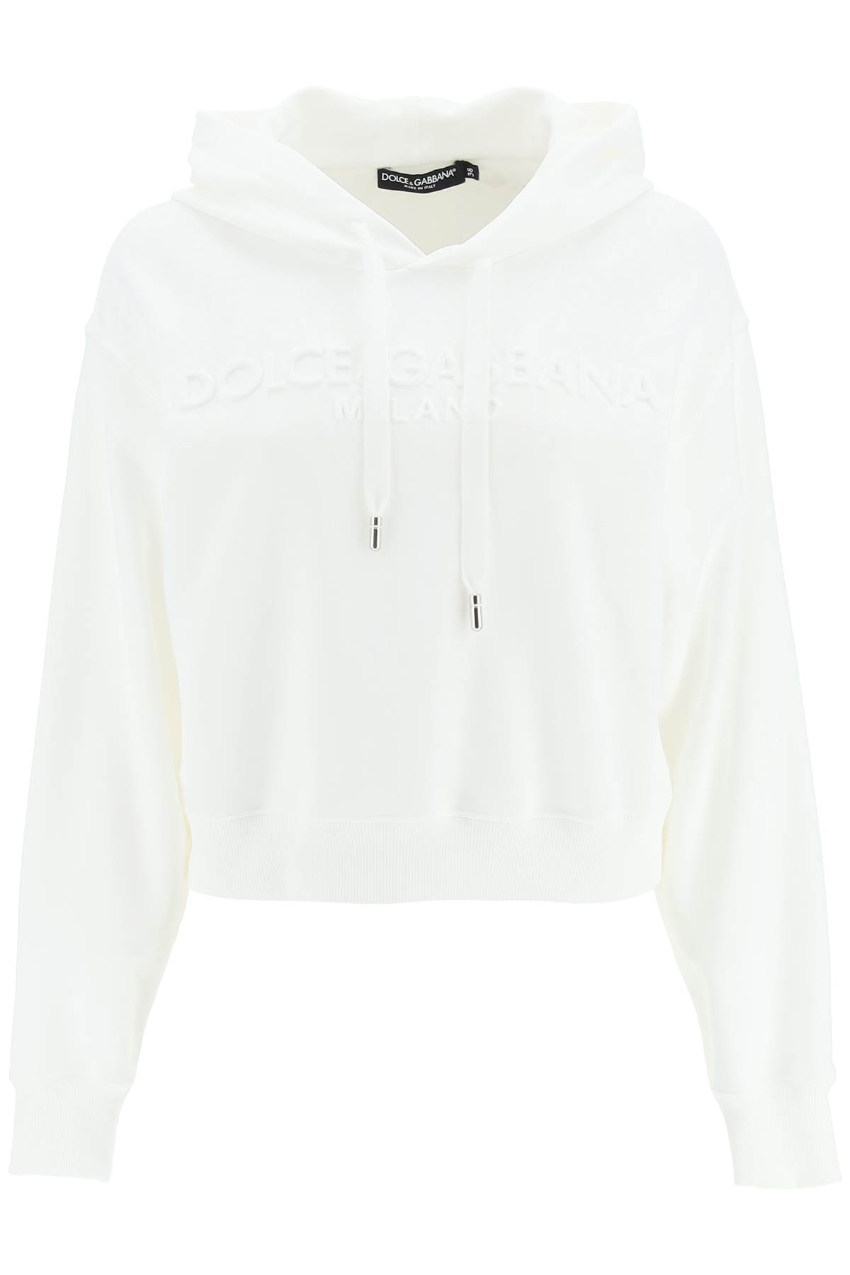 Dolce & Gabbana Boxy-cut Hoodie With Embossed Logo