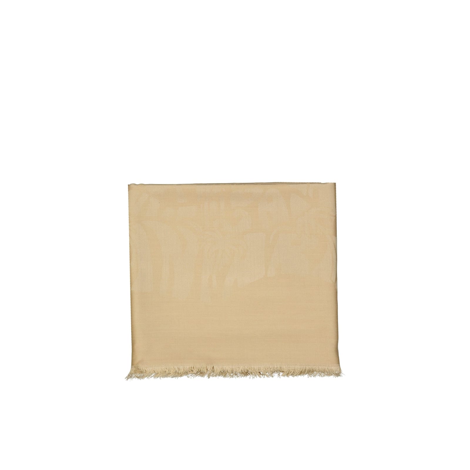 Shop Lanvin Silk And Wool Scarf In Beige