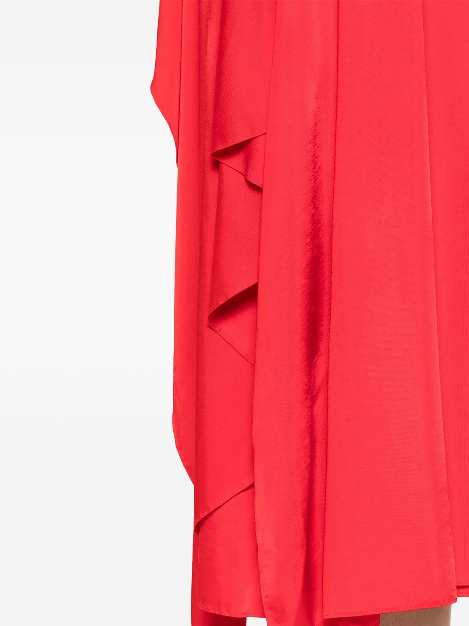 Shop Lanvin Red Stretch-design Dress