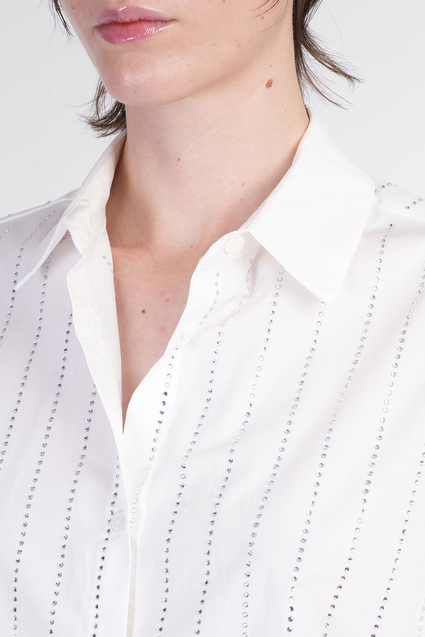 Mc2 Saint Barth Meredith Shirt In White Cotton In White