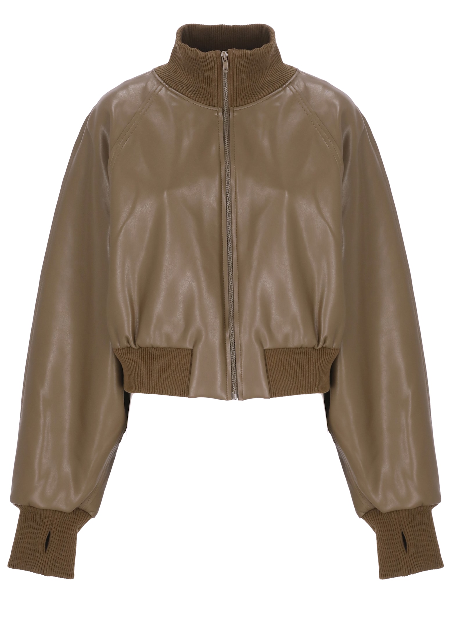 Norma Kamali Synth Leather Jacket In Multi