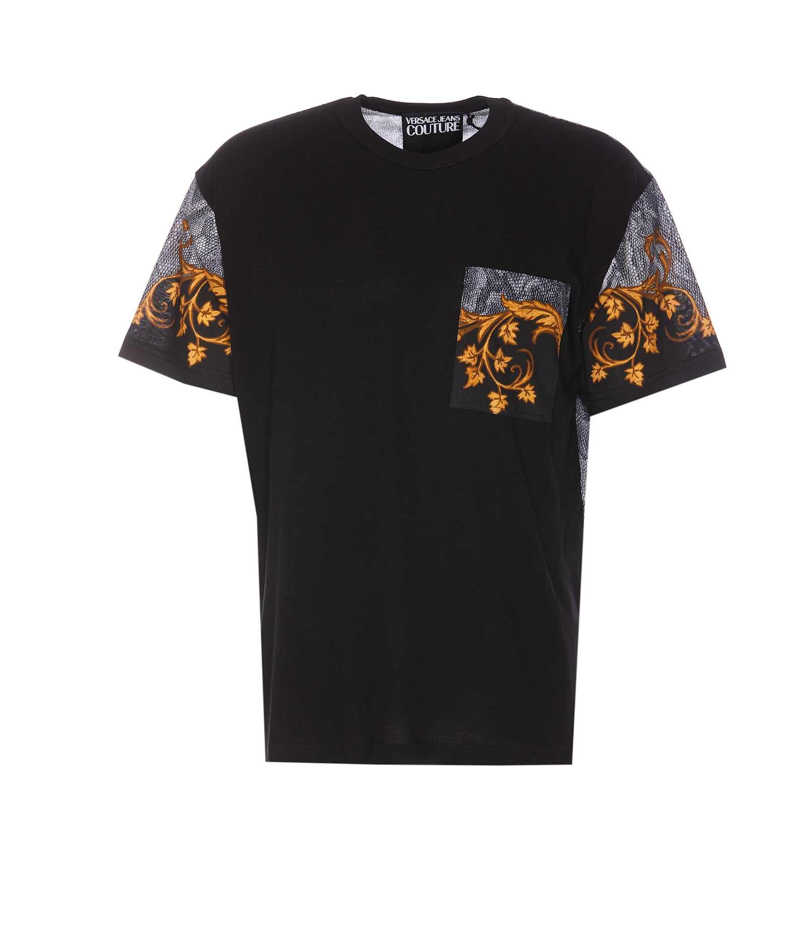 Shop Versace Jeans Couture Lizard T-shirt In Black