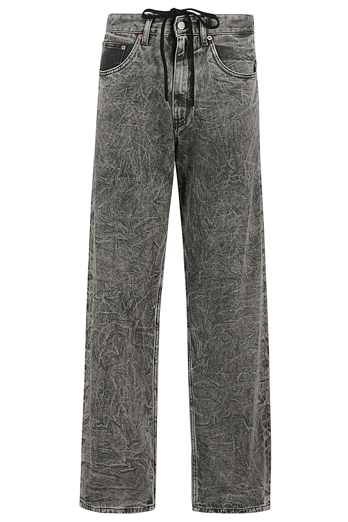 Shop Mm6 Maison Margiela Pants 5 Pockets In Grey