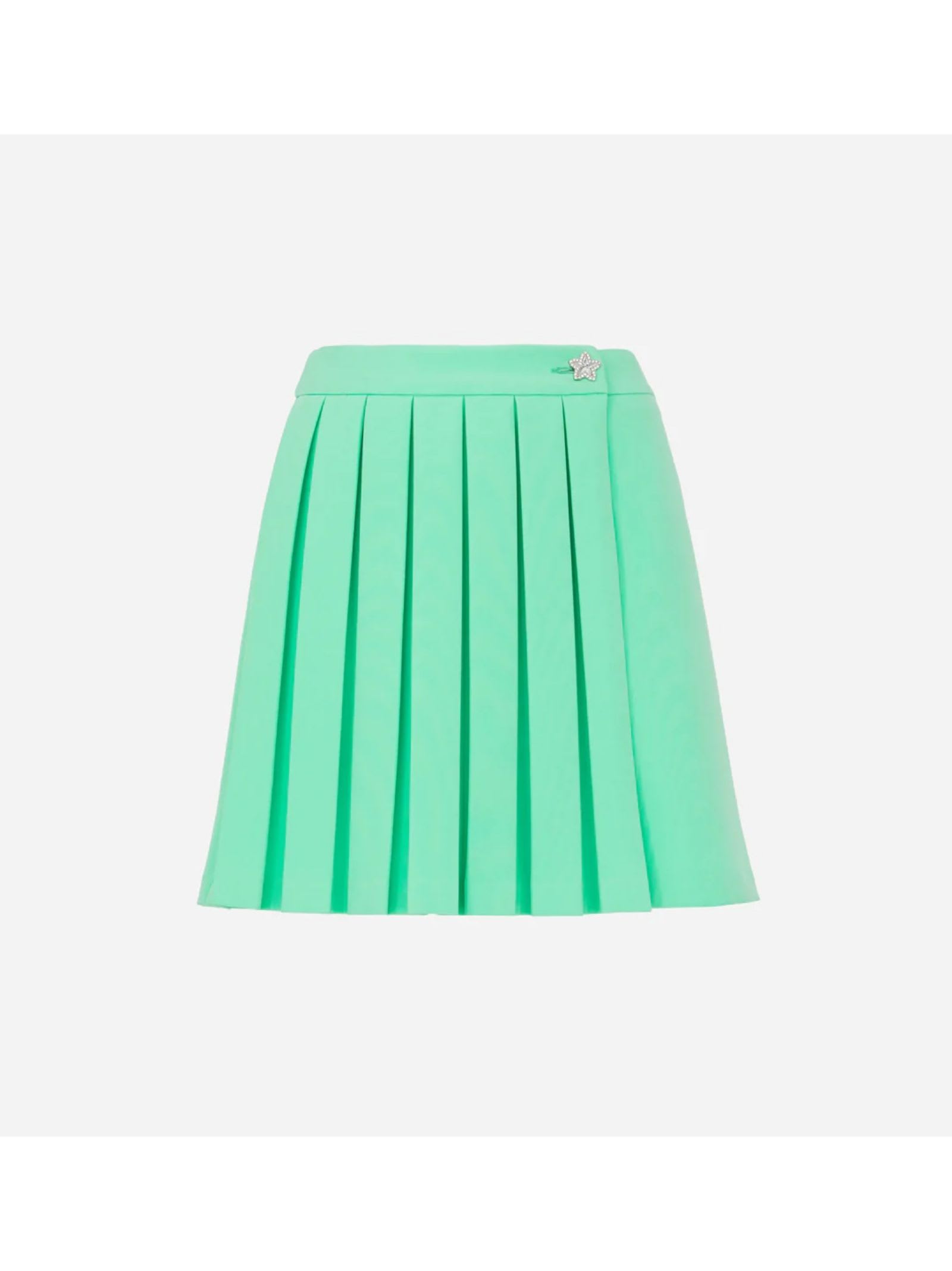 Chiara Ferragni Skirt In Water Green Ocean