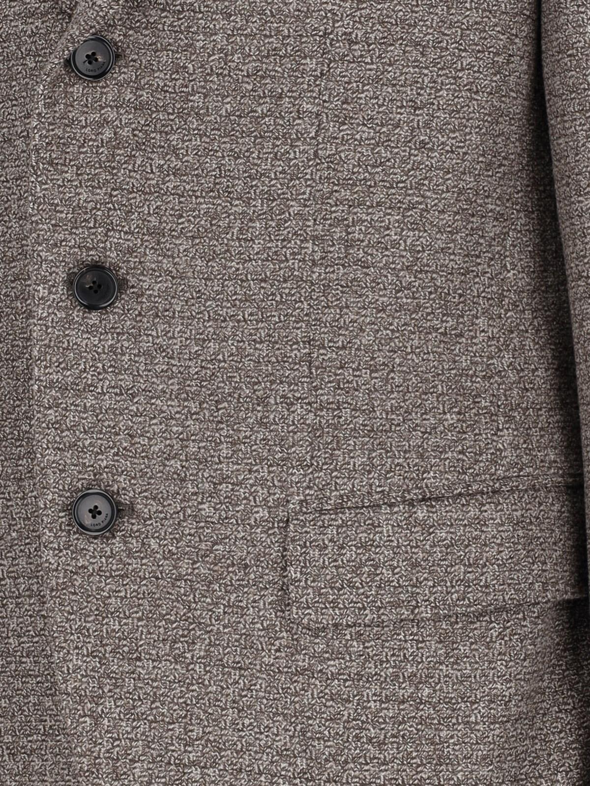 Shop Loro Piana Single-breasted Virgin Wool Blazer In Natural Dark Brown