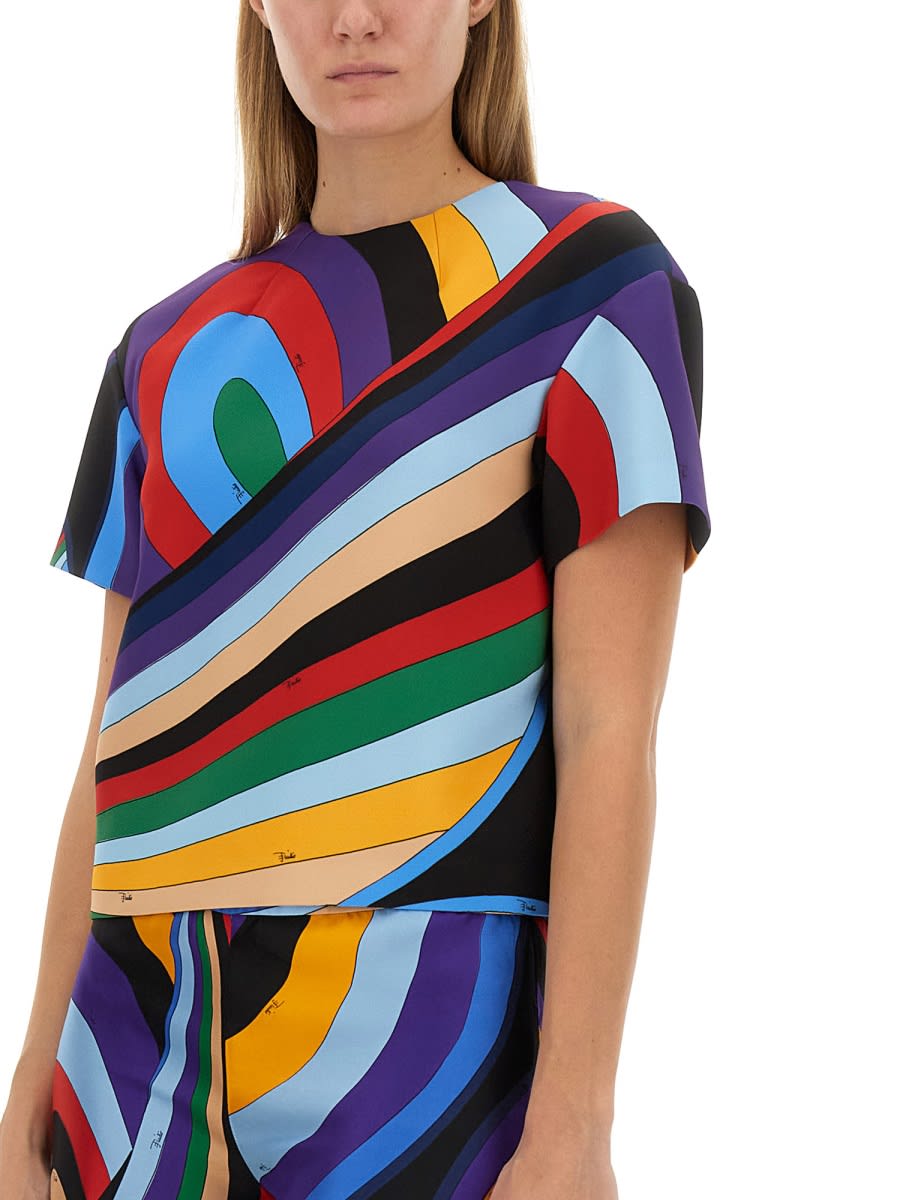 Shop Pucci Cady T-shirt In Multicolour