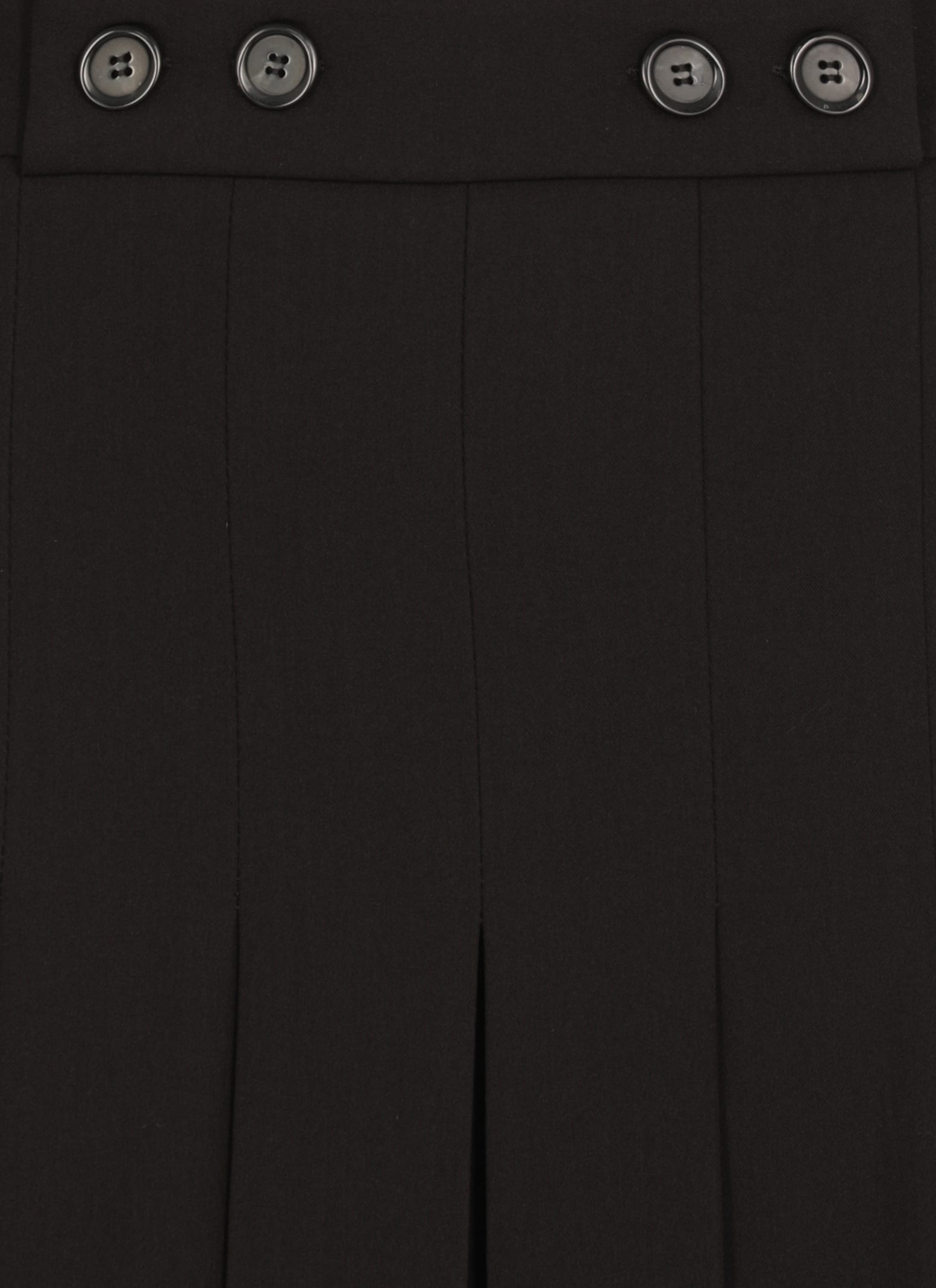 Pinko Long Skirt With Pleated Detail In Black