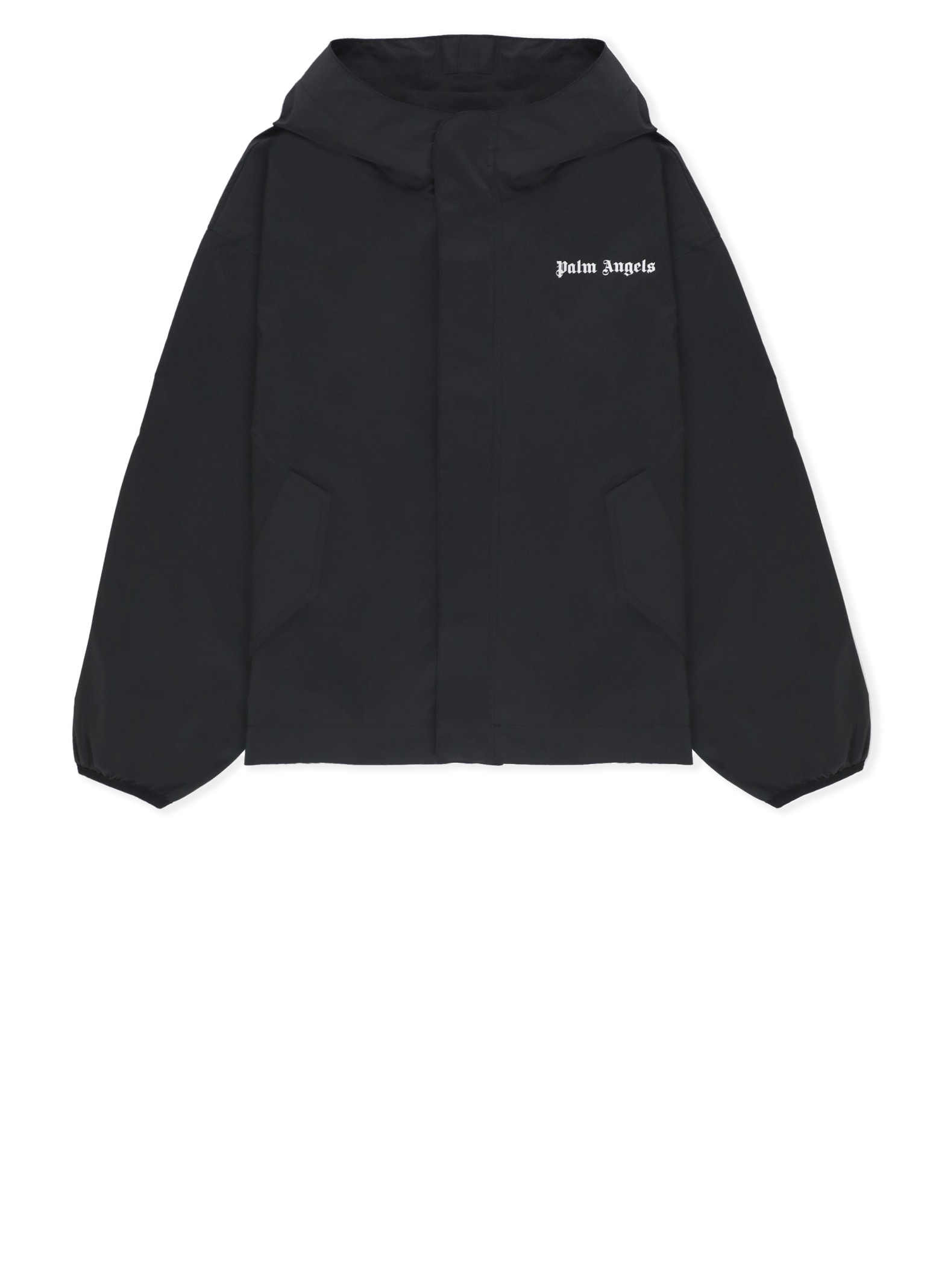 Shop Palm Angels Jacket With Logo In Black