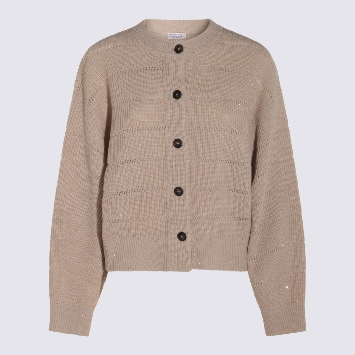 Brunello Cucinelli Beige Cashmere Knitwear