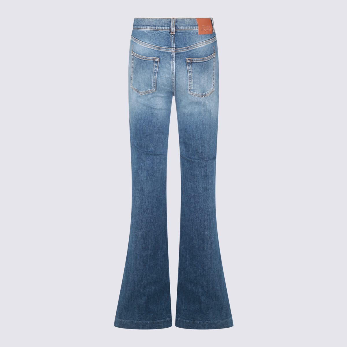 Shop Alexander Mcqueen Blue Cotton Denim Jeans