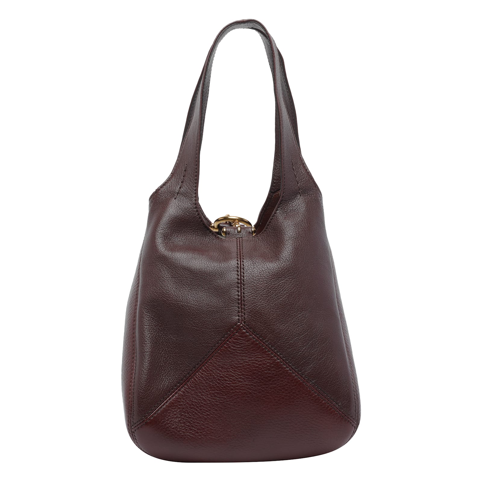 Chloé Balloon Paneled Textured-leather Tote In Red