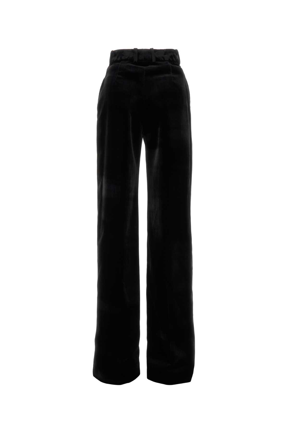 Ermanno Scervino High Waist Wide Leg Palazzo Trousers In Black