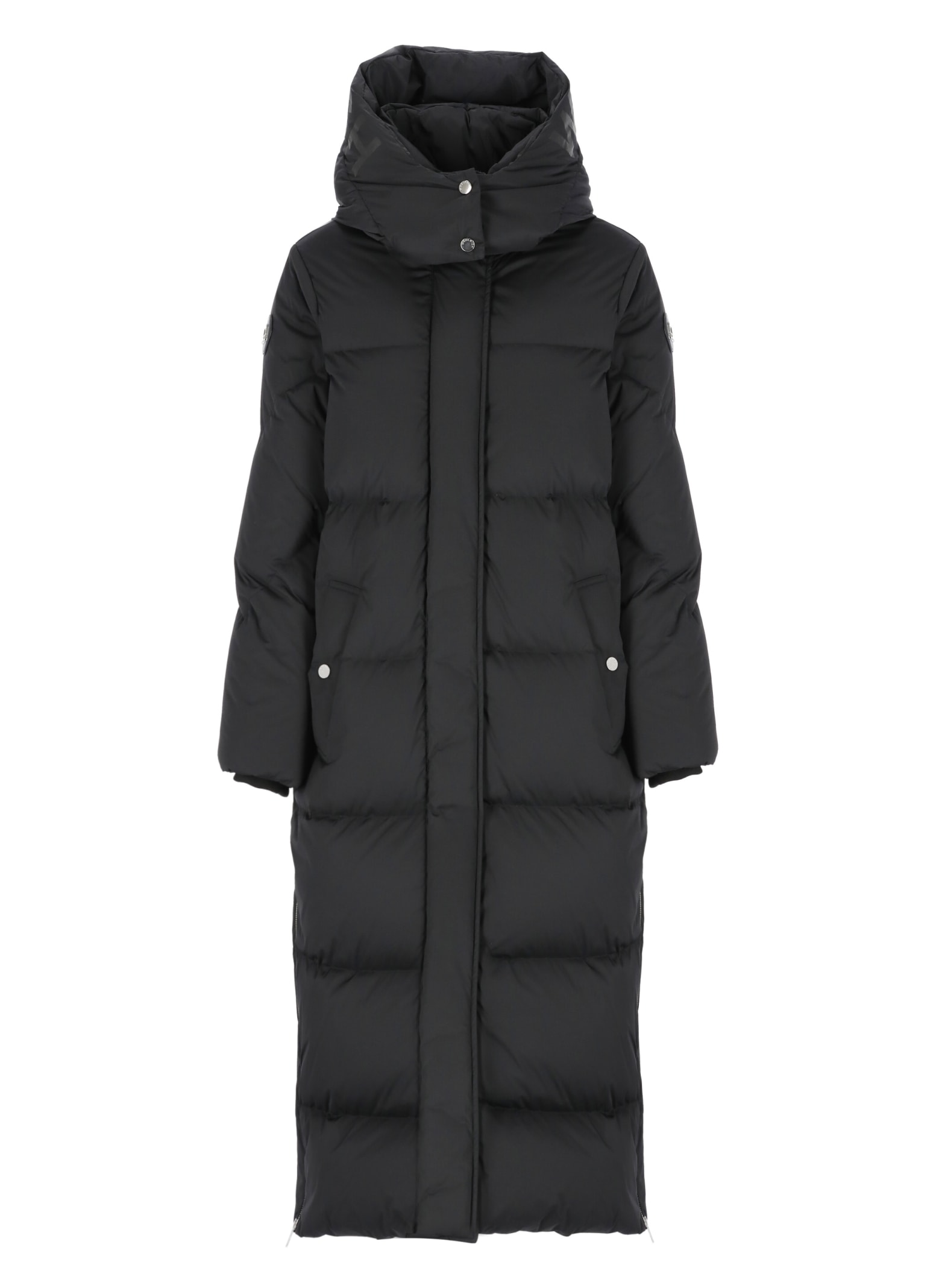 Woolrich Aurora Wind Resistant Water Repellent Down & Feather Long Parka In Black