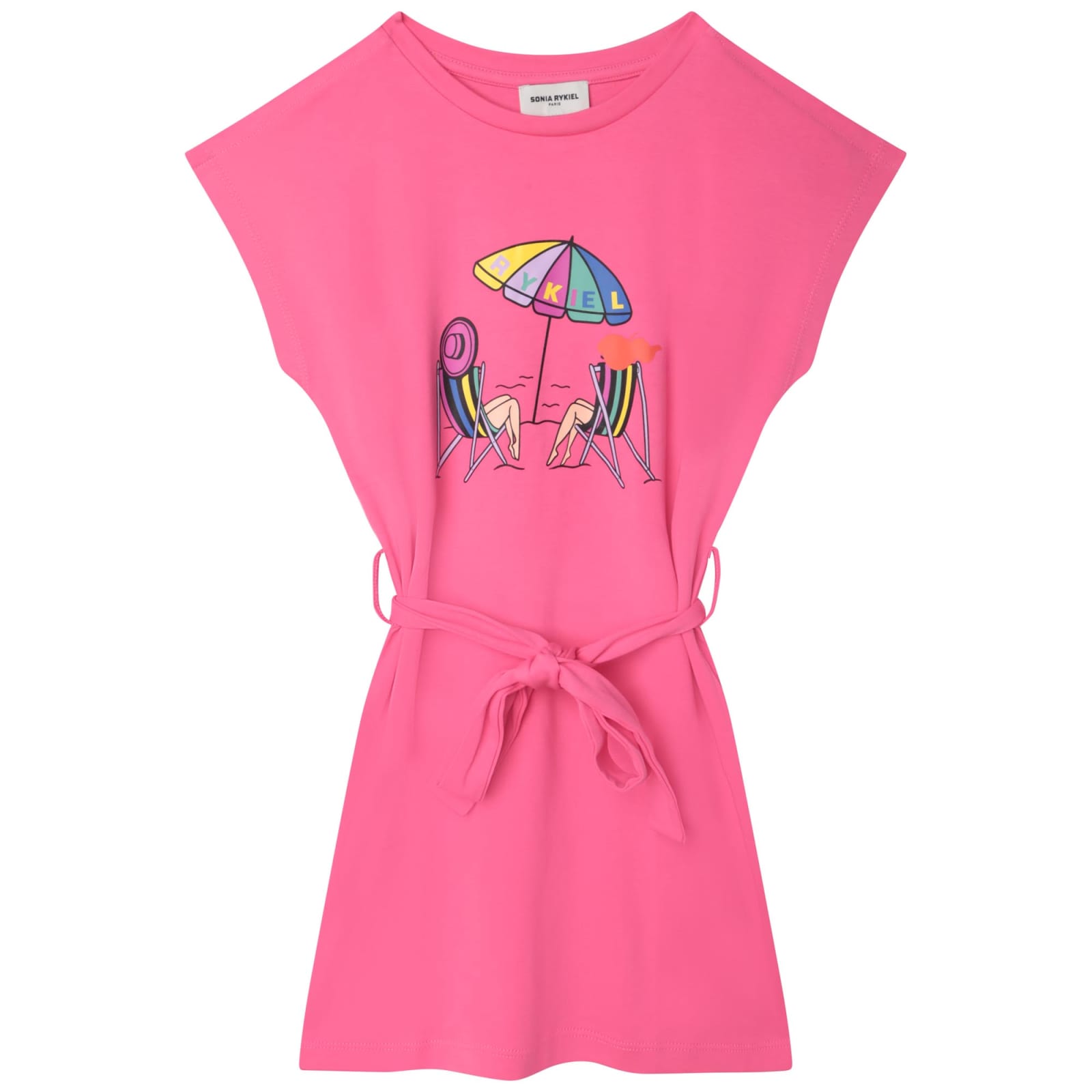 Sonia Rykiel Kids' Dress With Print In Fucsia