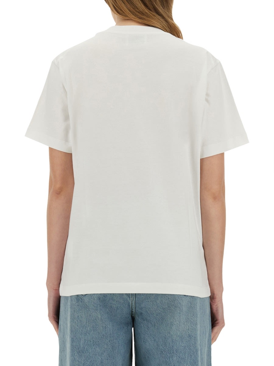 Moschino Apple Print T-shirt In White