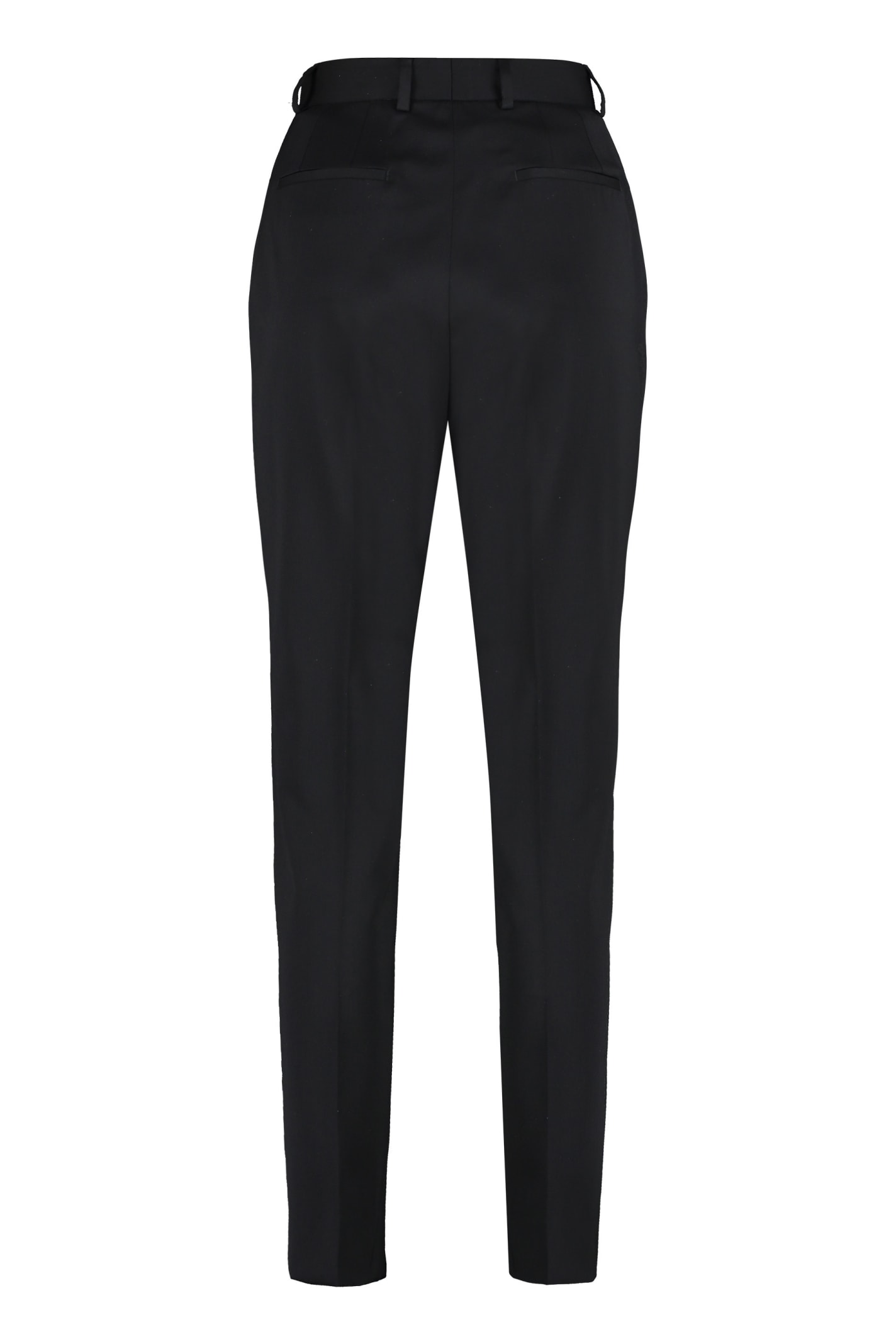 Shop Dolce & Gabbana Virgin Wool Tailored Trousers In Nero