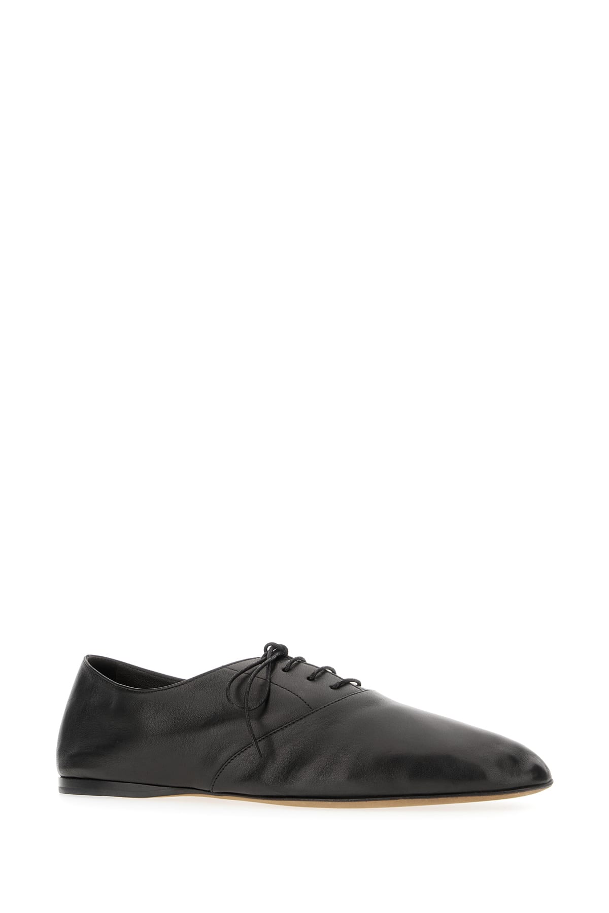 Shop The Row Black Nappa Leather Lace-up Shoes