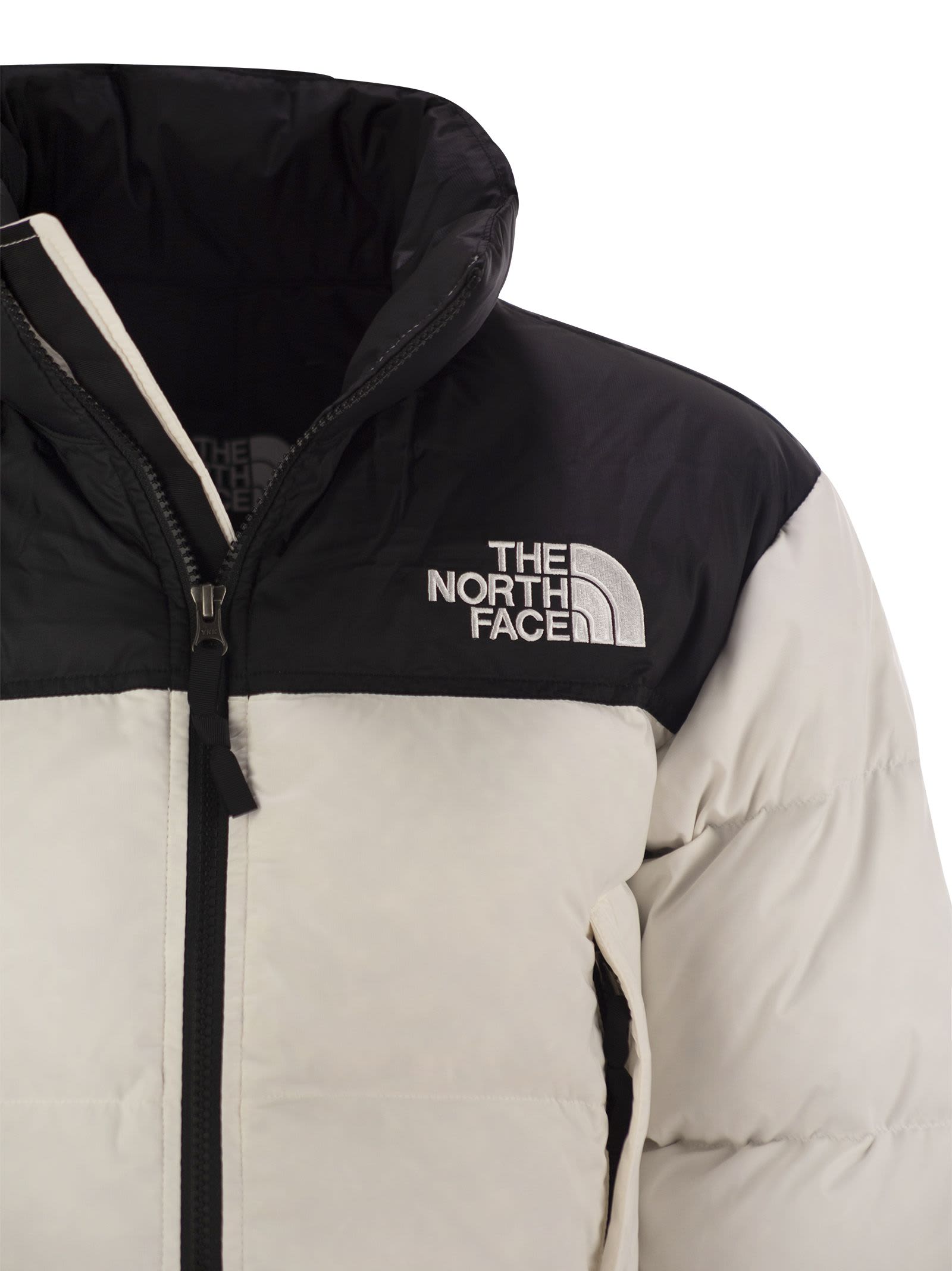 Shop The North Face 1996 Retro Nuptse Short Down Jacket In White/black