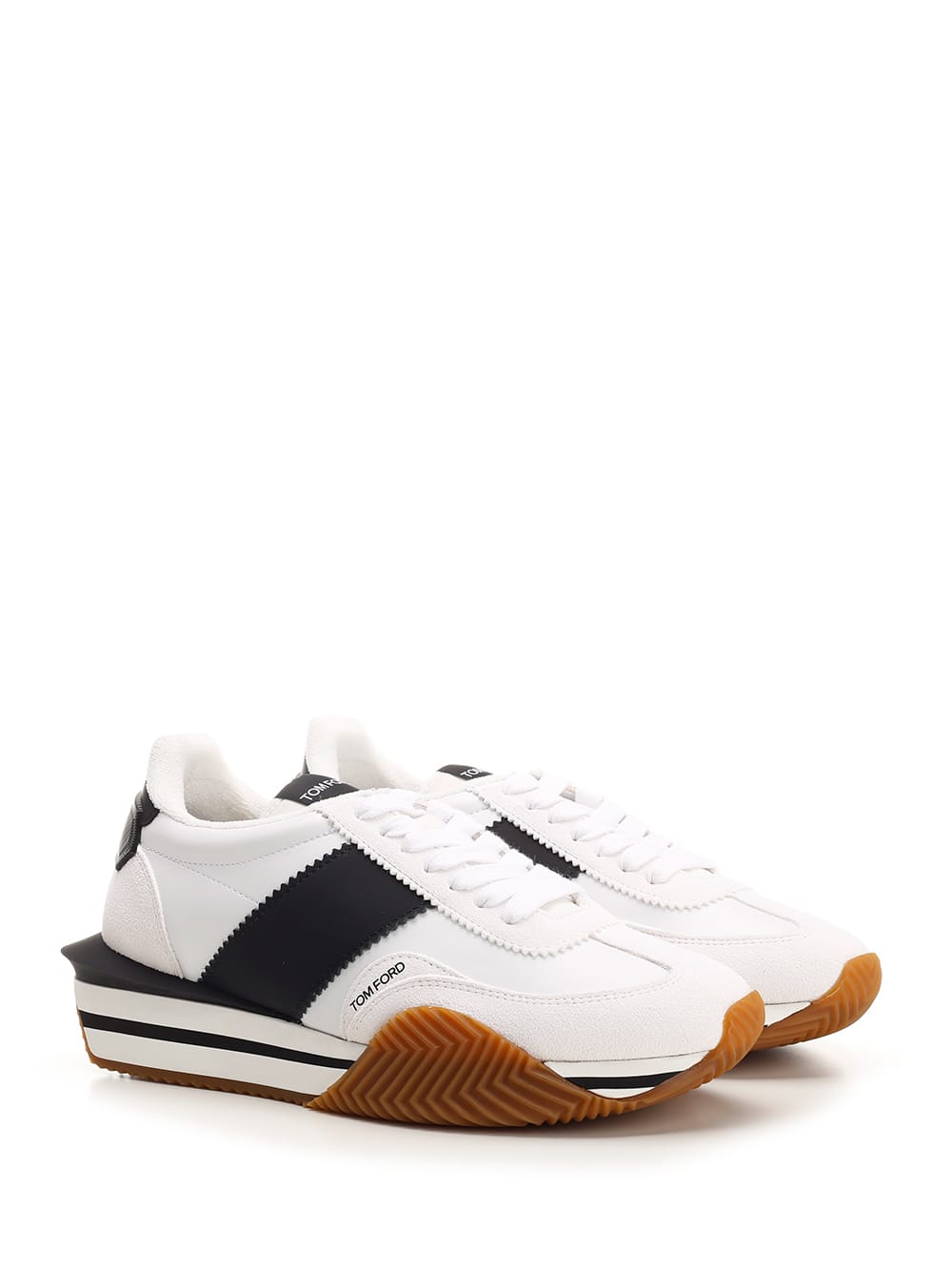 Shop Tom Ford James Low Top Sneakers In White