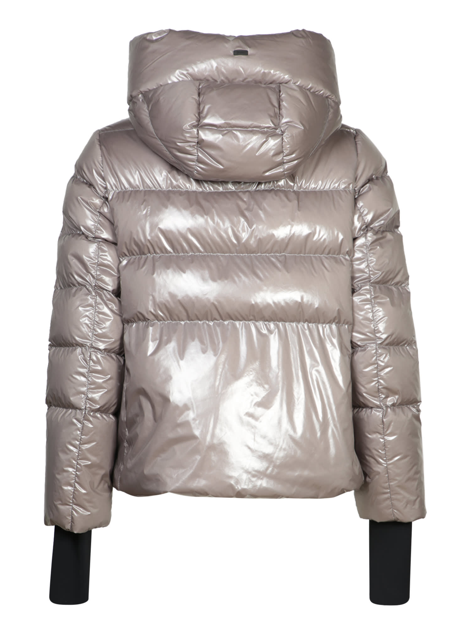 Shop Herno Gloss Grey Puffer Jacket