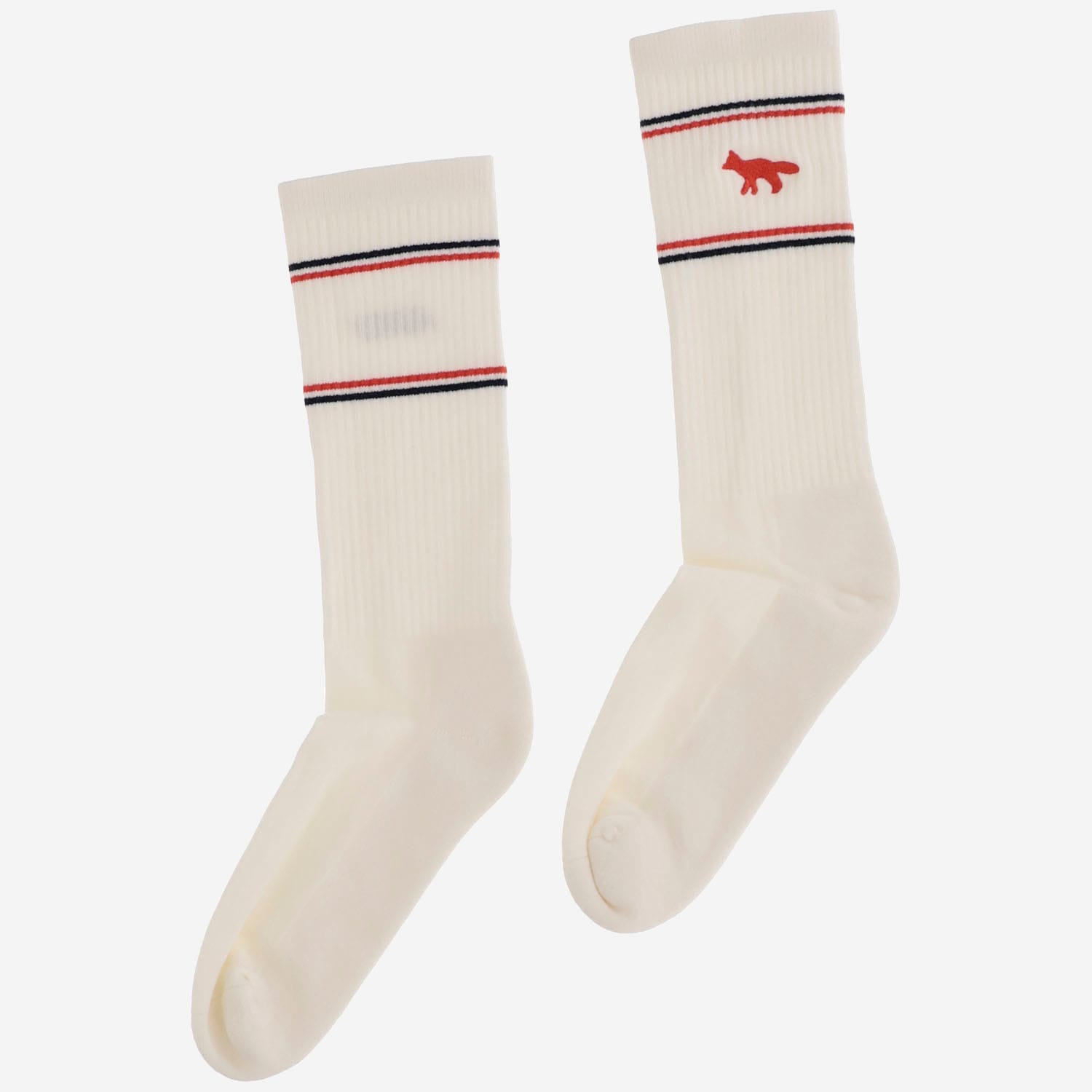 Autry Jacquard Socks With Striped Logo In White