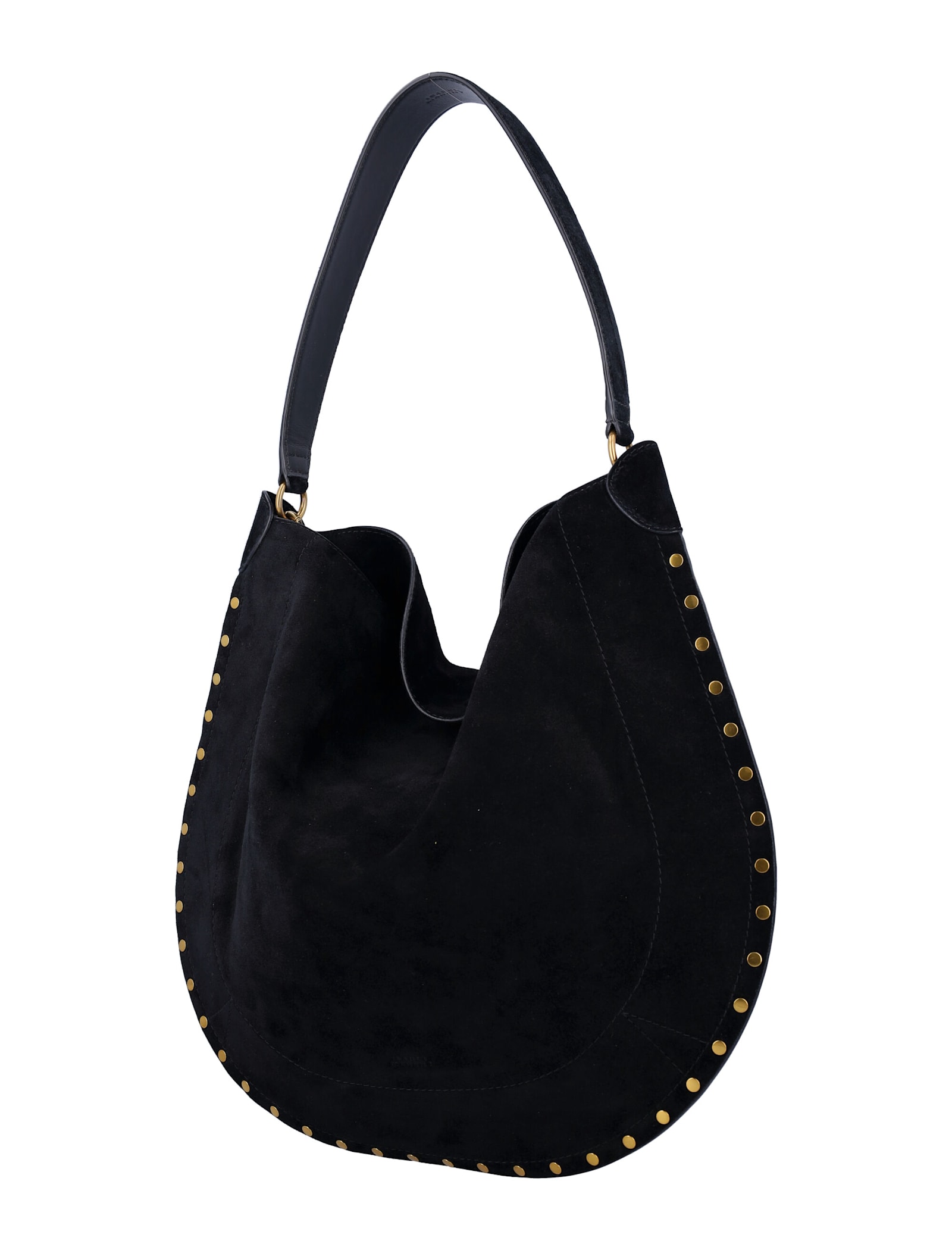 Isabel Marant Black Midnight Oskan Soft Zip Shoulder Bag In Black