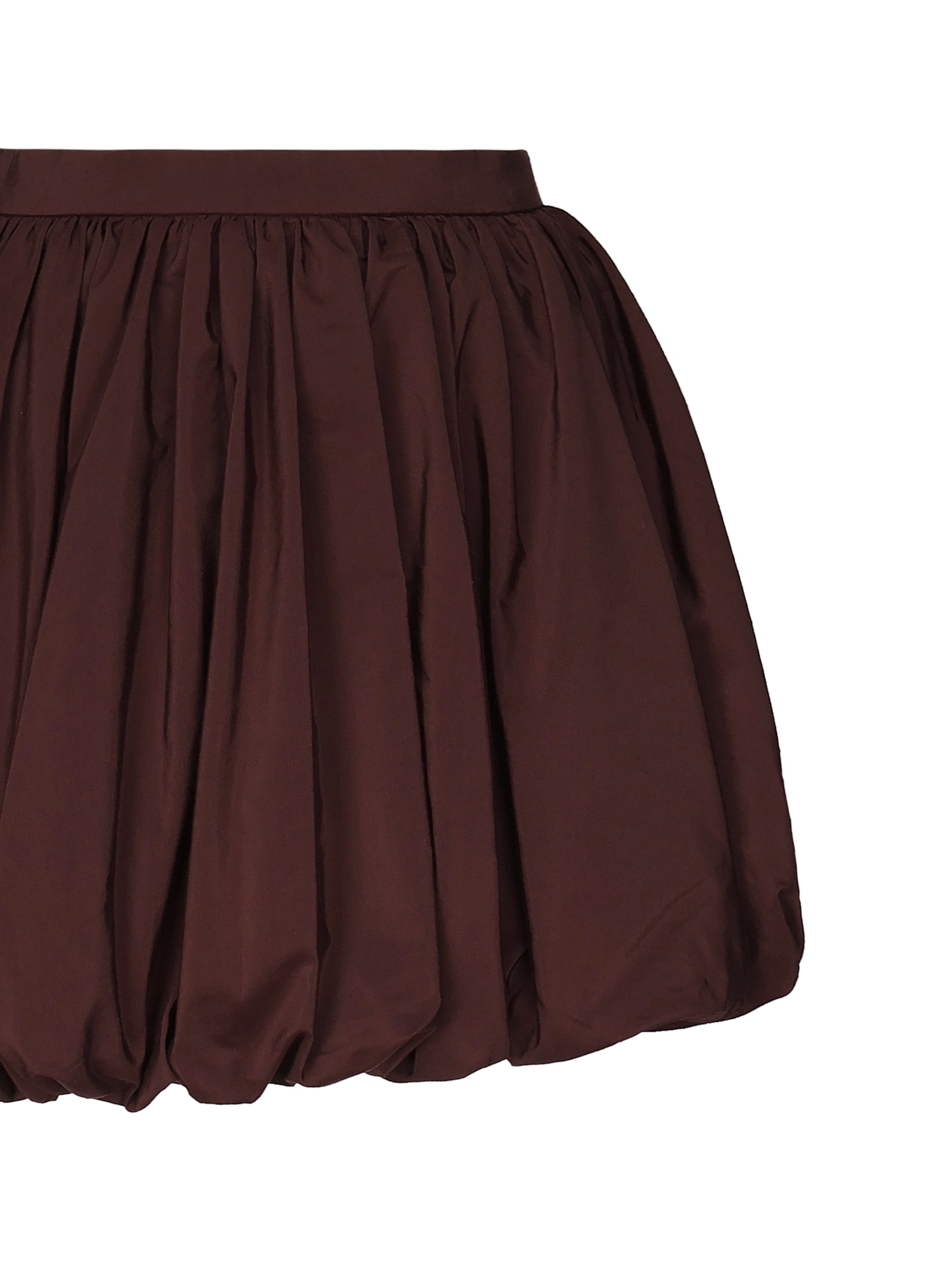 The Andamane Whitely Pleated Balloon Skirt In Burgundy