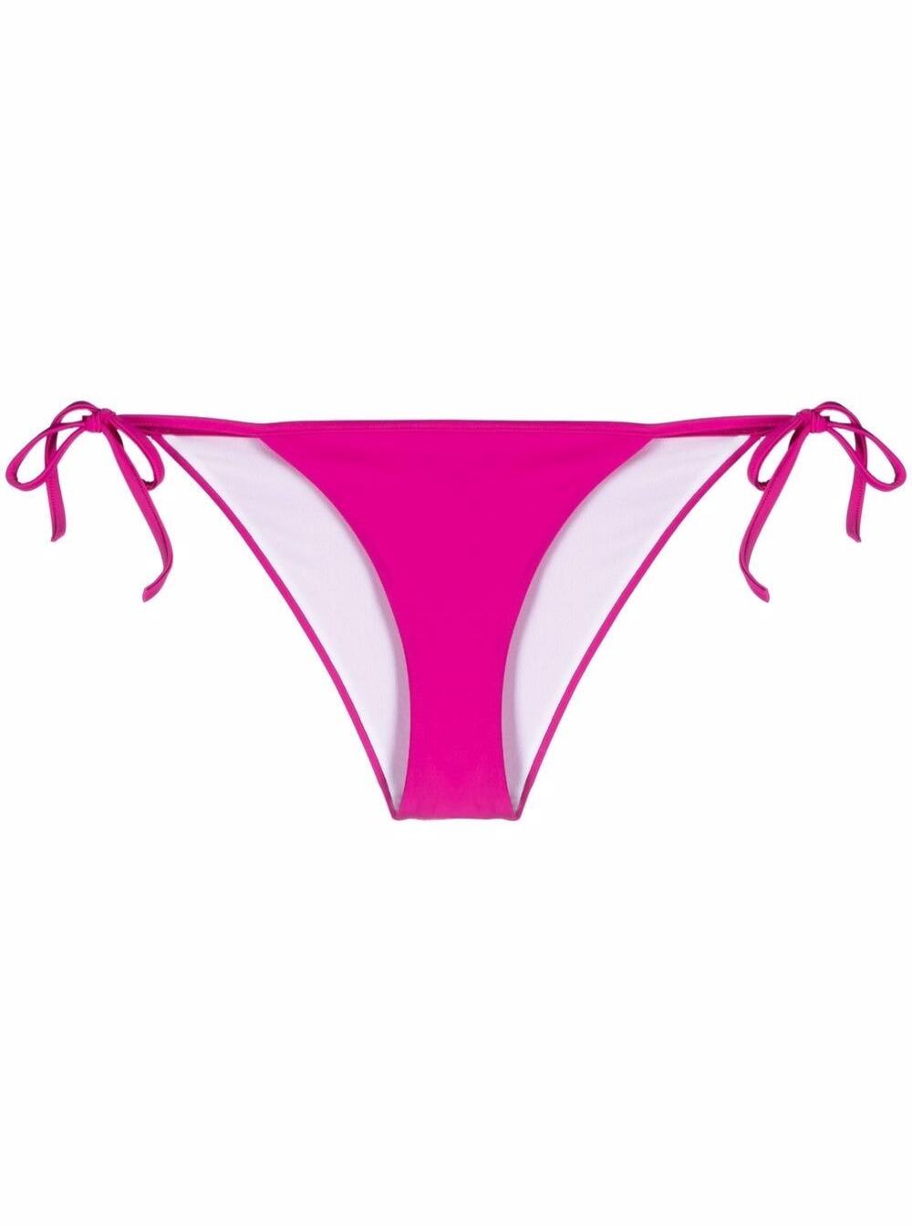 Dsquared2 D-squared2 Womans Pink Nylon Bikini Bottoms With Icon Print