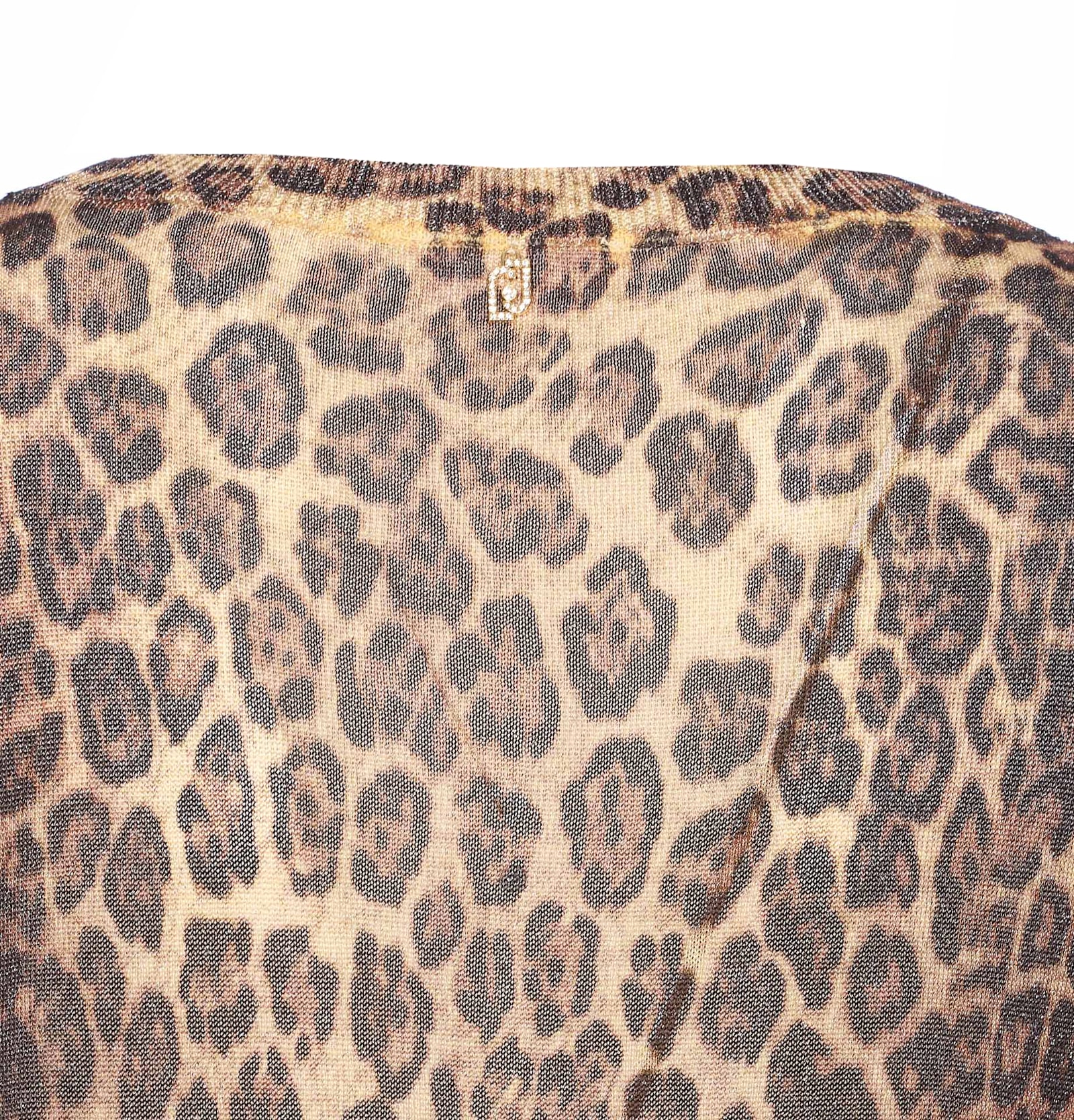 Liu •jo Leopard-print Metallic Sweater In Brown