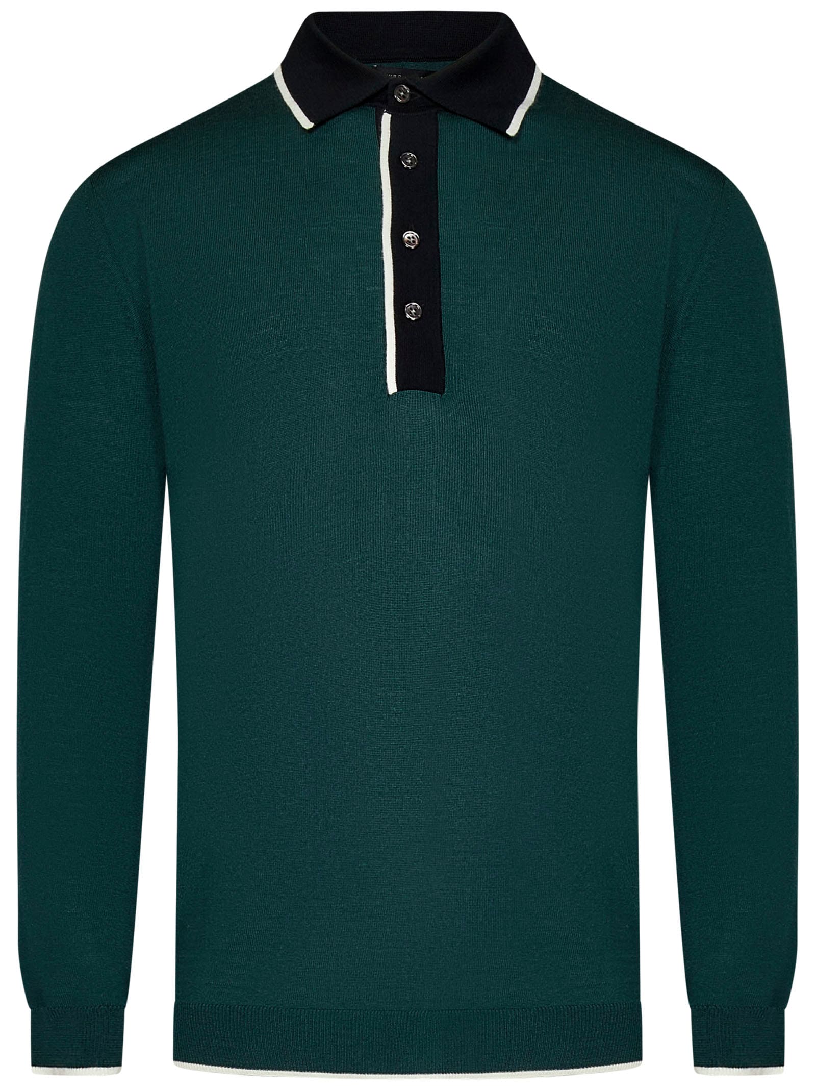 Shop Low Brand Polo Shirt In Green