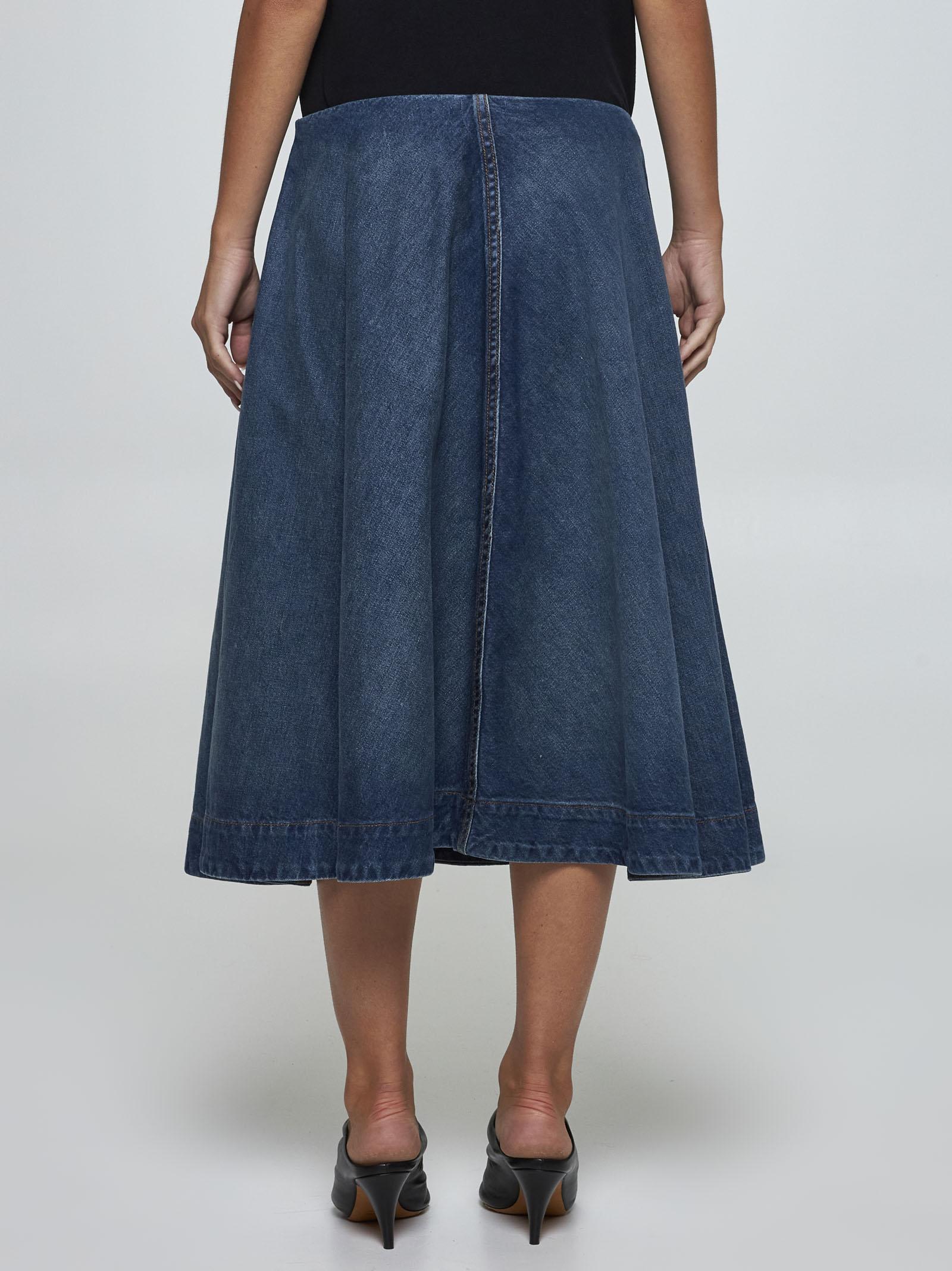 KHAITE RENTA DENIM SKIRT 