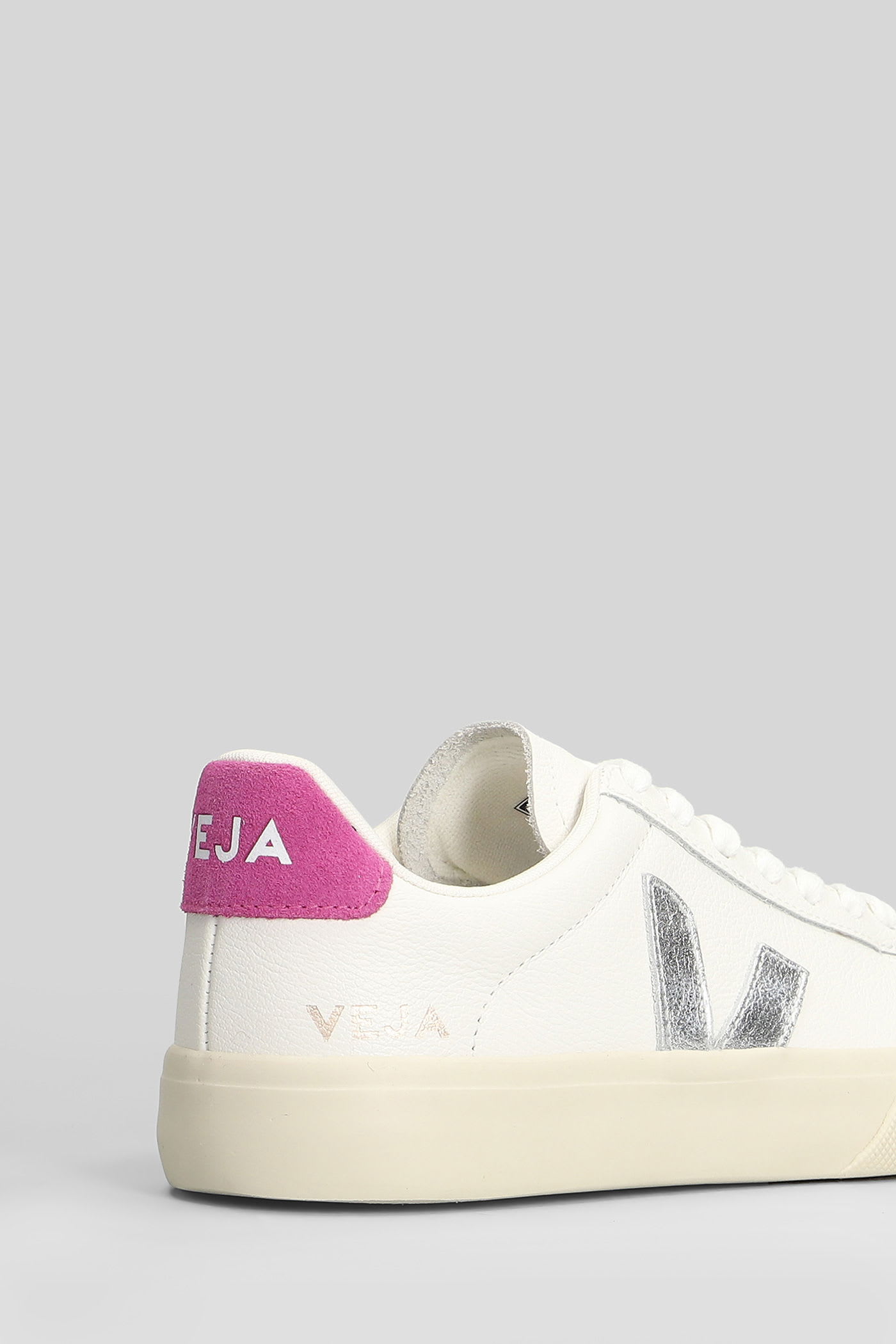 Veja Sneakers Campo Chromefree White Silver Ultraviolet In Multi
