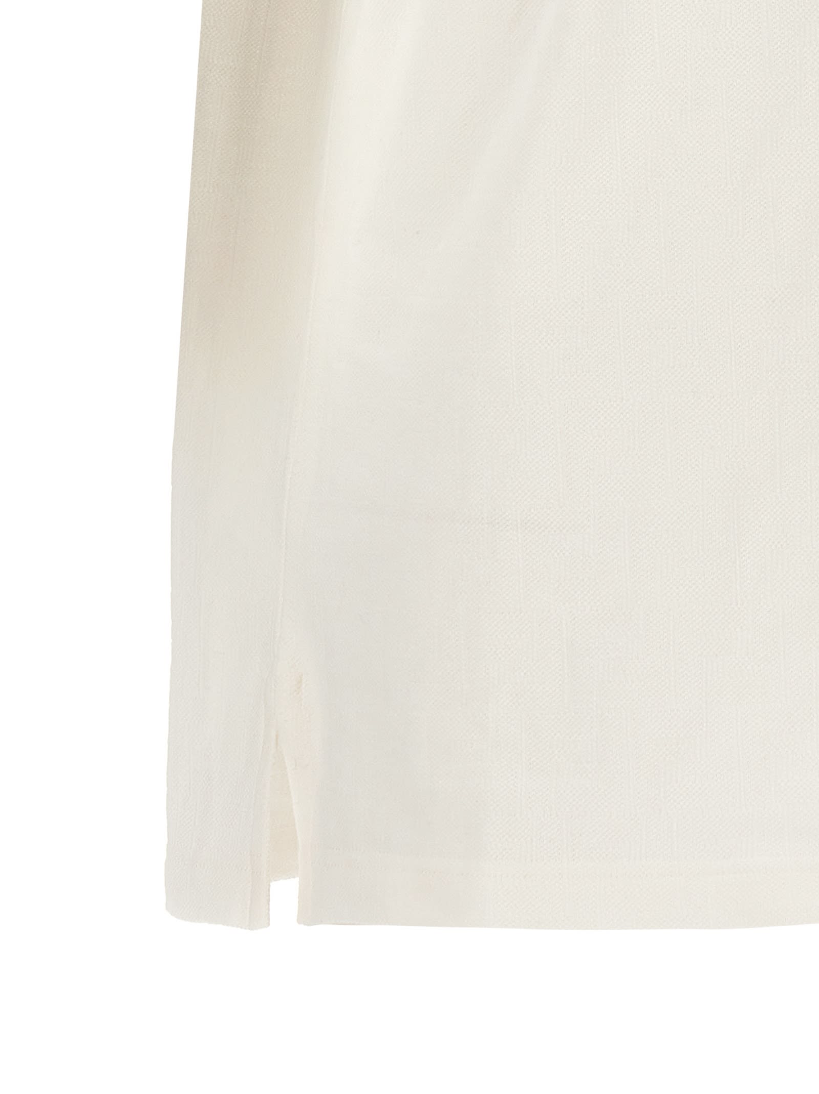Shop Fendi Jacquard Polo Shirt In White