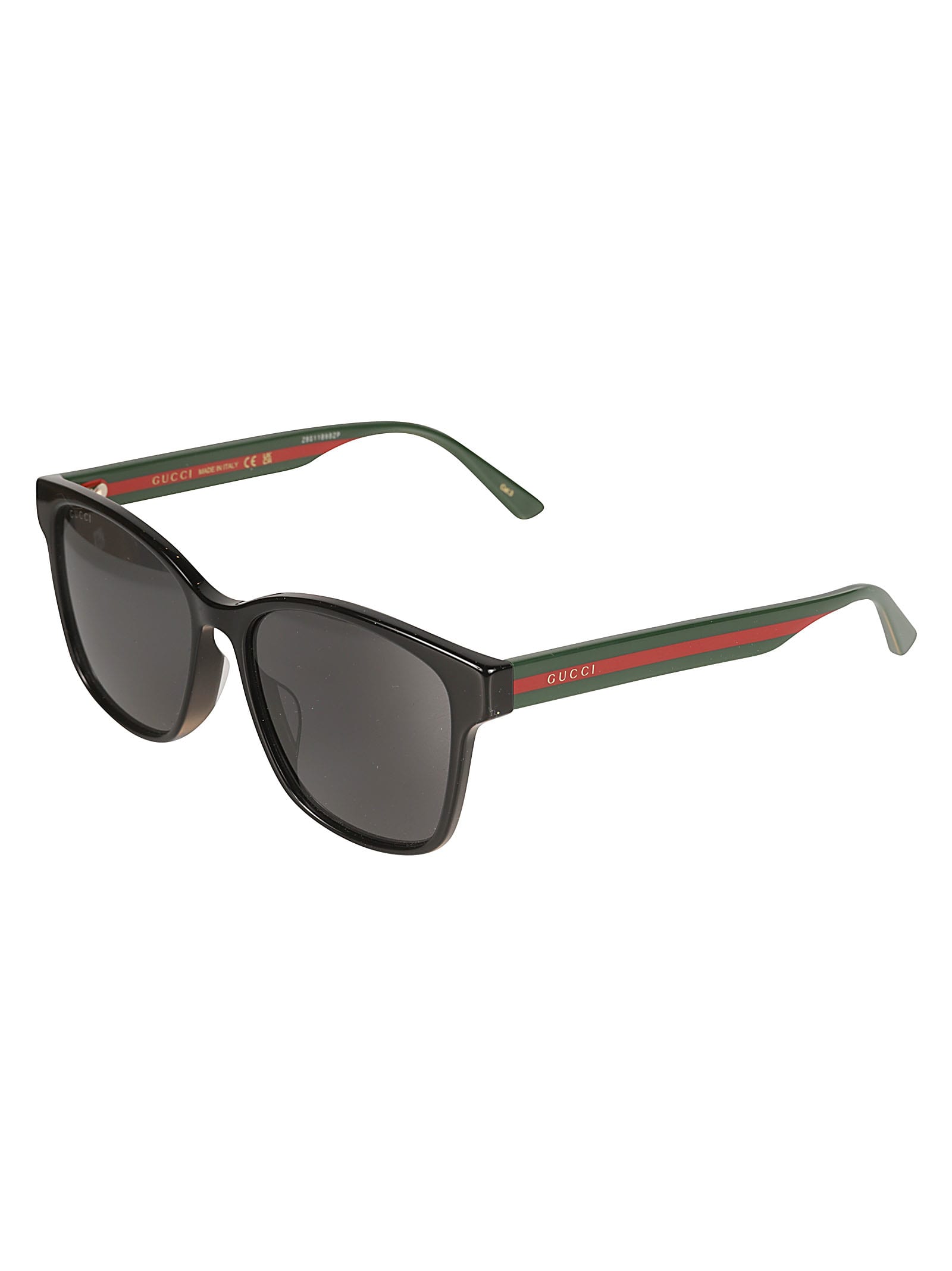 Gucci Signature Stripe Sided Logo Sunglasses In Black