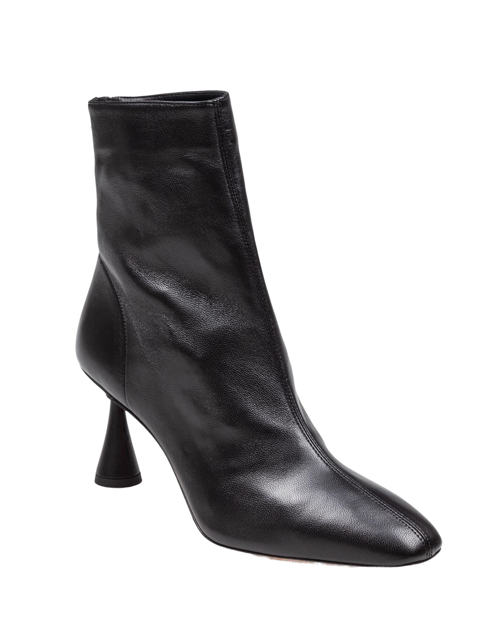 Aquazzura Black Nappa Leather Amore Ankle Boots In Black