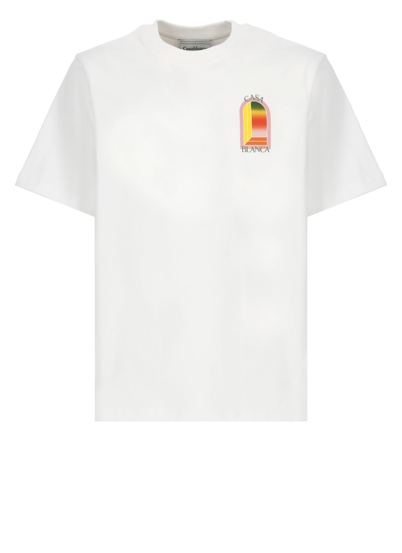 Shop Casablanca Gradient Arch Logo T-shirt In White