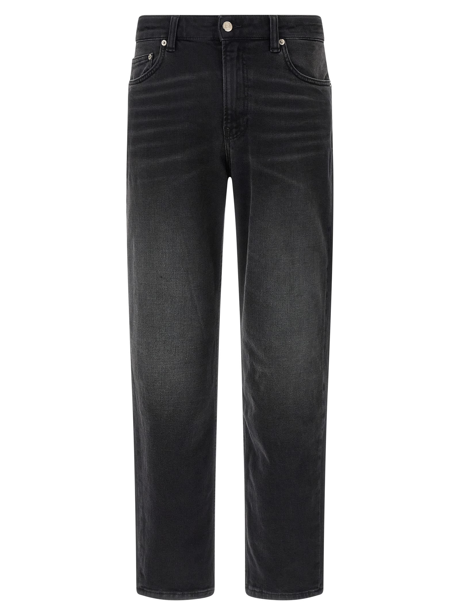 Department Five Stretch Cotton Denim Jeans With Straight Leg In Black