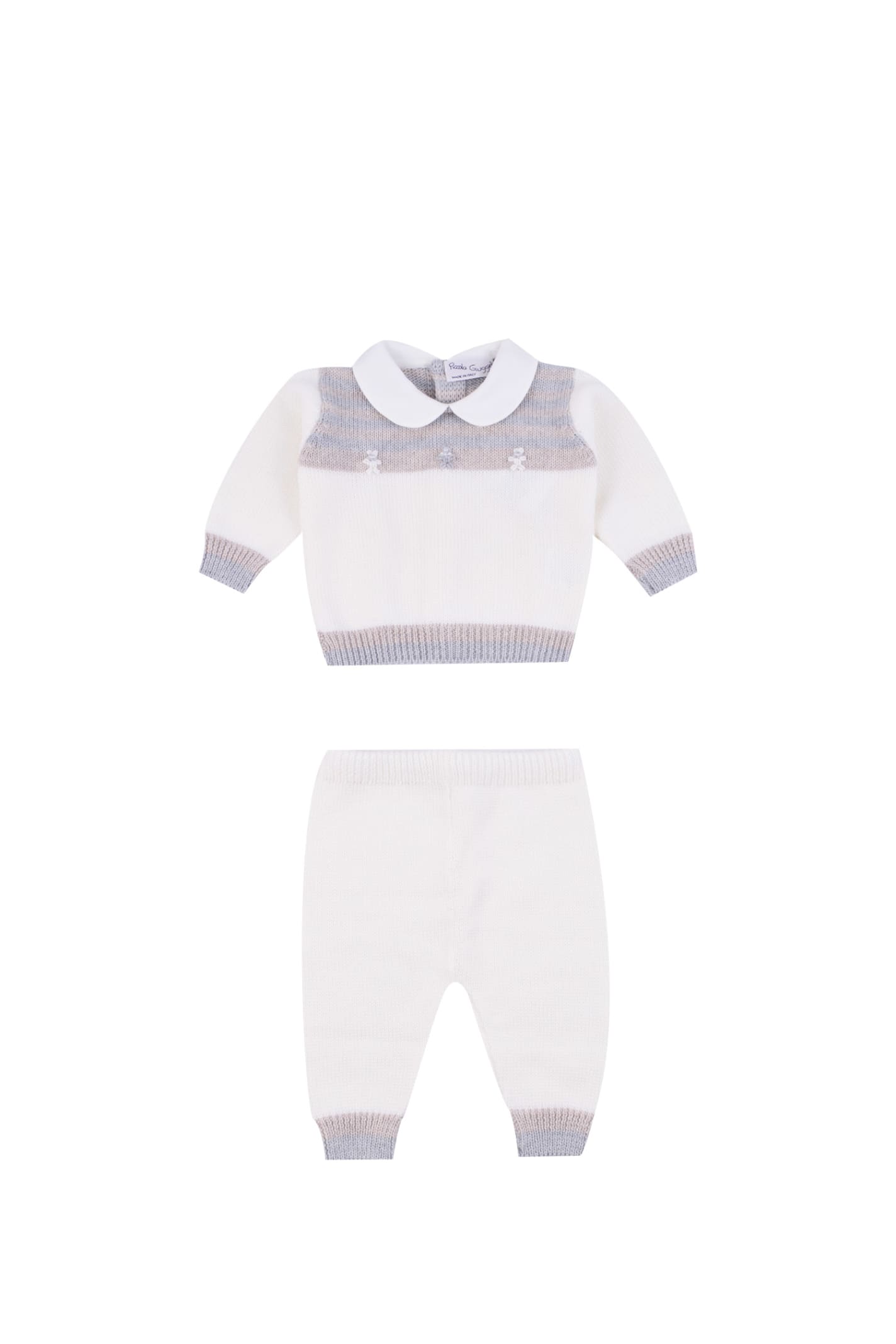 Piccola Giuggiola Babies' Wool Knit Sweater And Pants