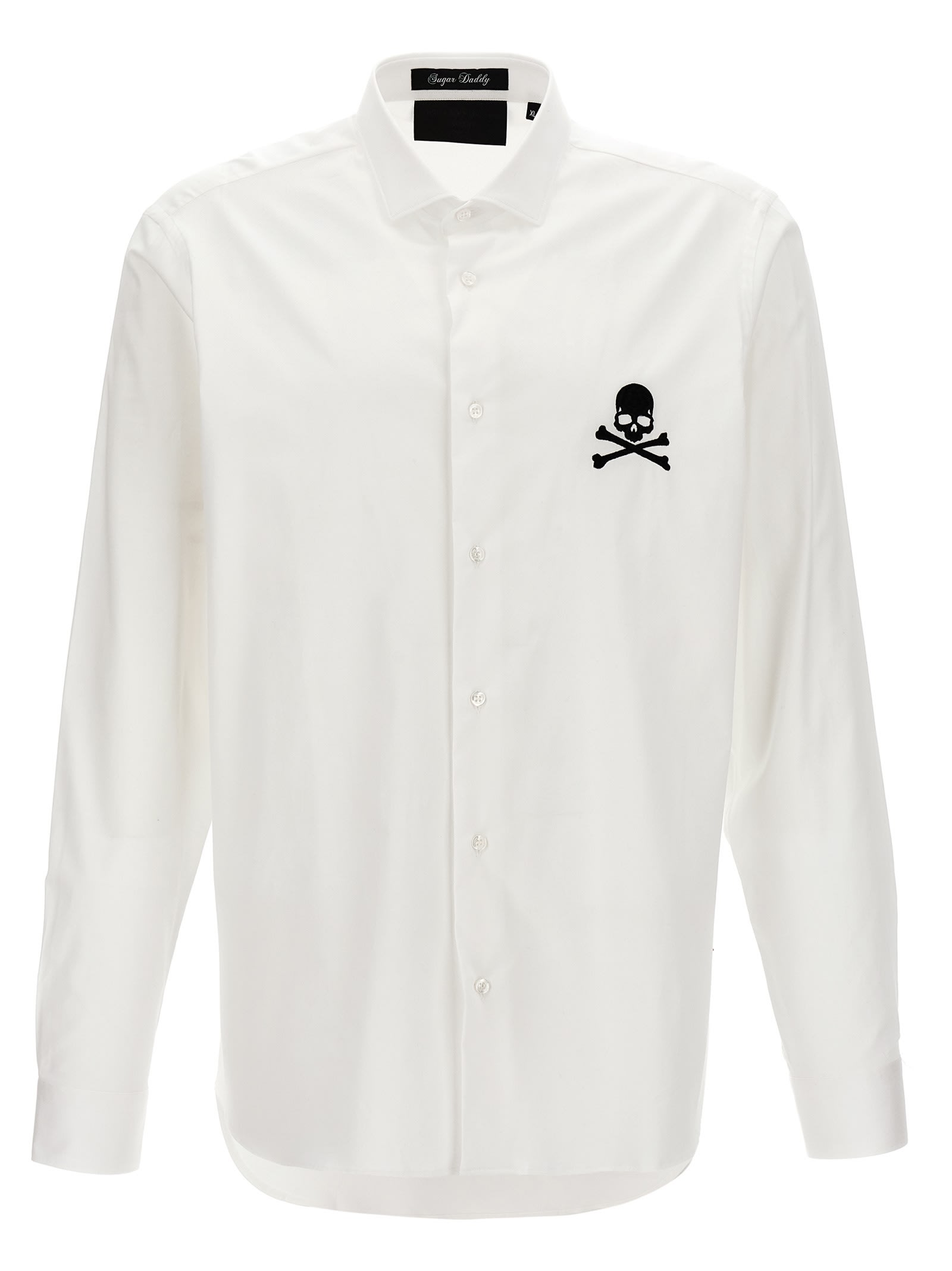 Shop Philipp Plein Sugar Daddy Skull&bones Shirt In White