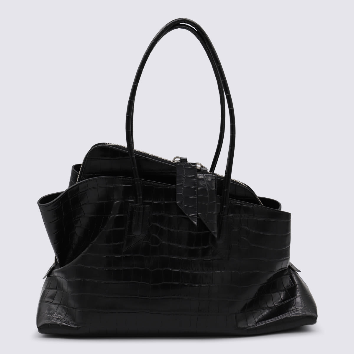Black Leather La Passeggiata Medium Shoulder Bag